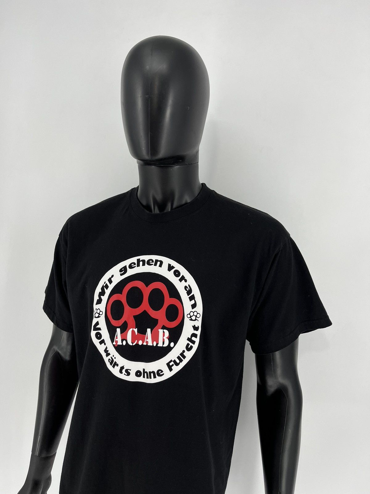 Vintage Mens Vintage Y2K T Shirt ACAB A.C.A.B. Size M Size US L / EU 52-54 / 3 - 4 Thumbnail