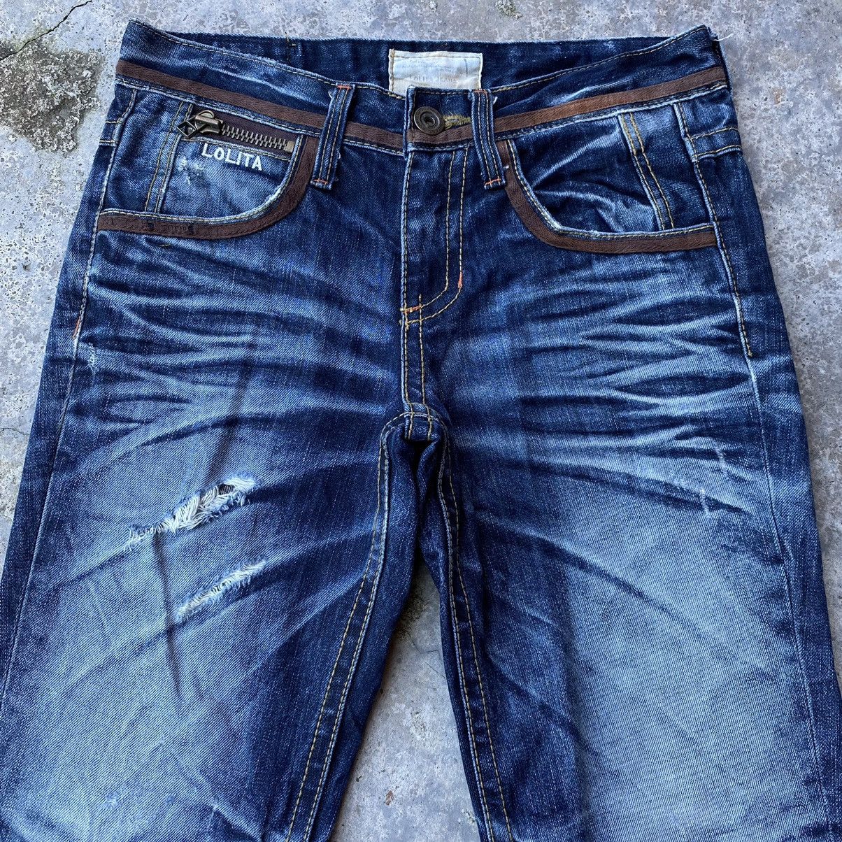 Designer × Japanese Brand Vintage Lolita jeans Flare Distressed Jeans Nice Faded Size US 32 / EU 48 - 3 Thumbnail