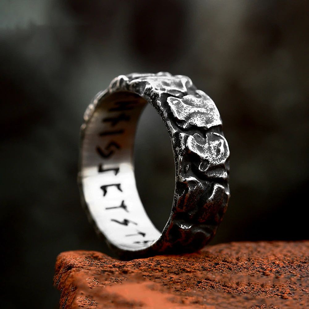 Jewelry Unique Letter Stainless Steel Rings Size ONE SIZE - 4 Thumbnail