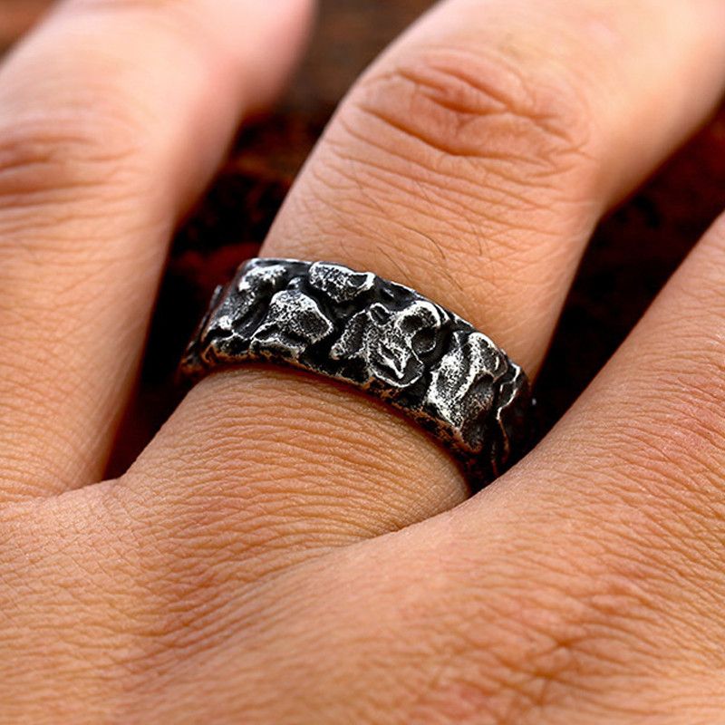 Jewelry Unique Letter Stainless Steel Rings Size ONE SIZE - 5 Thumbnail