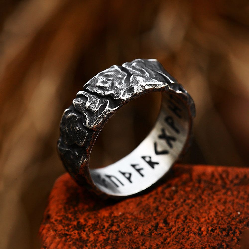 Jewelry Unique Letter Stainless Steel Rings Size ONE SIZE - 2 Thumbnail