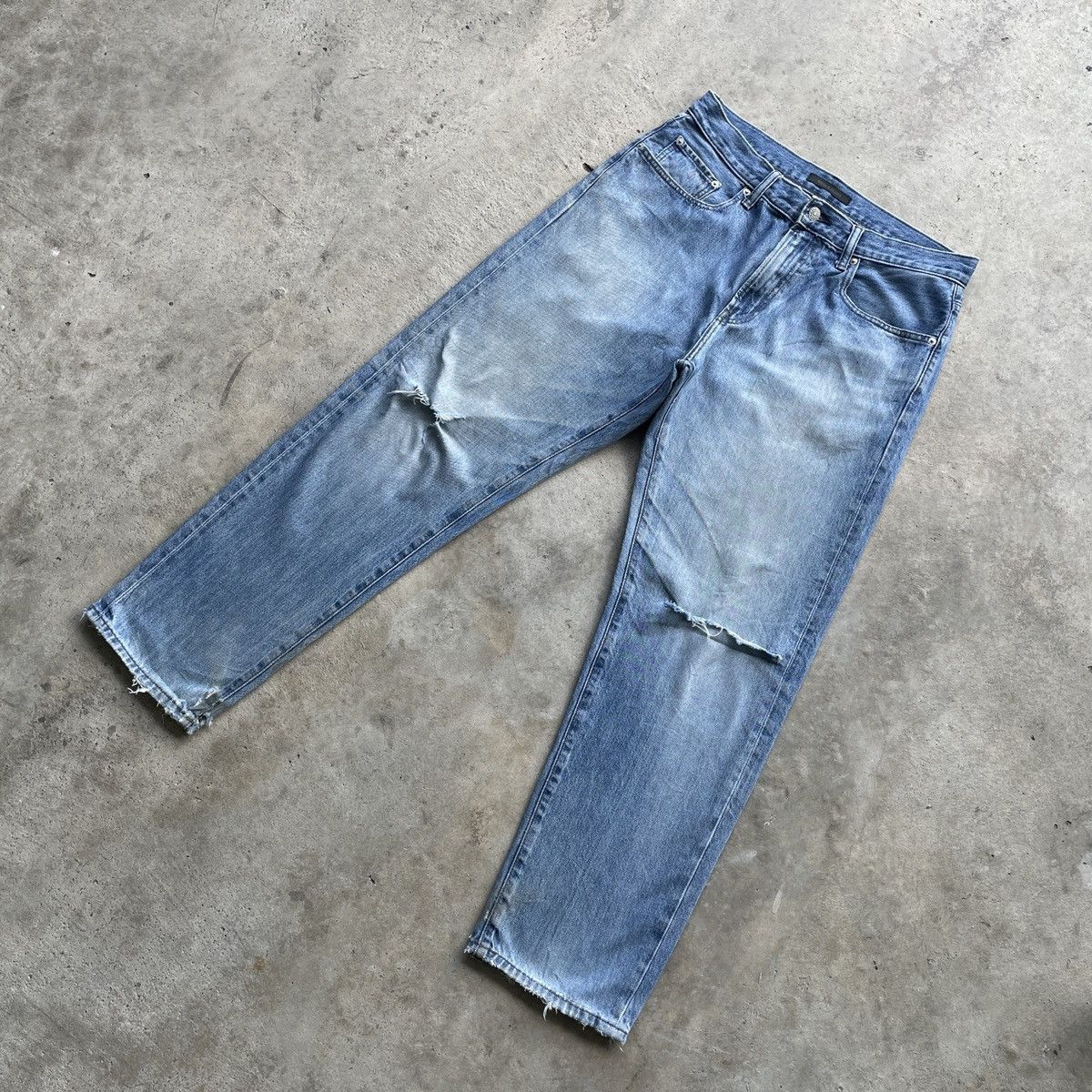 Japanese Brand × Vintage Vintage Japanese Brand Faded Denim Jeans Pants Distressed Size US 32 / EU 48 - 2 Thumbnail