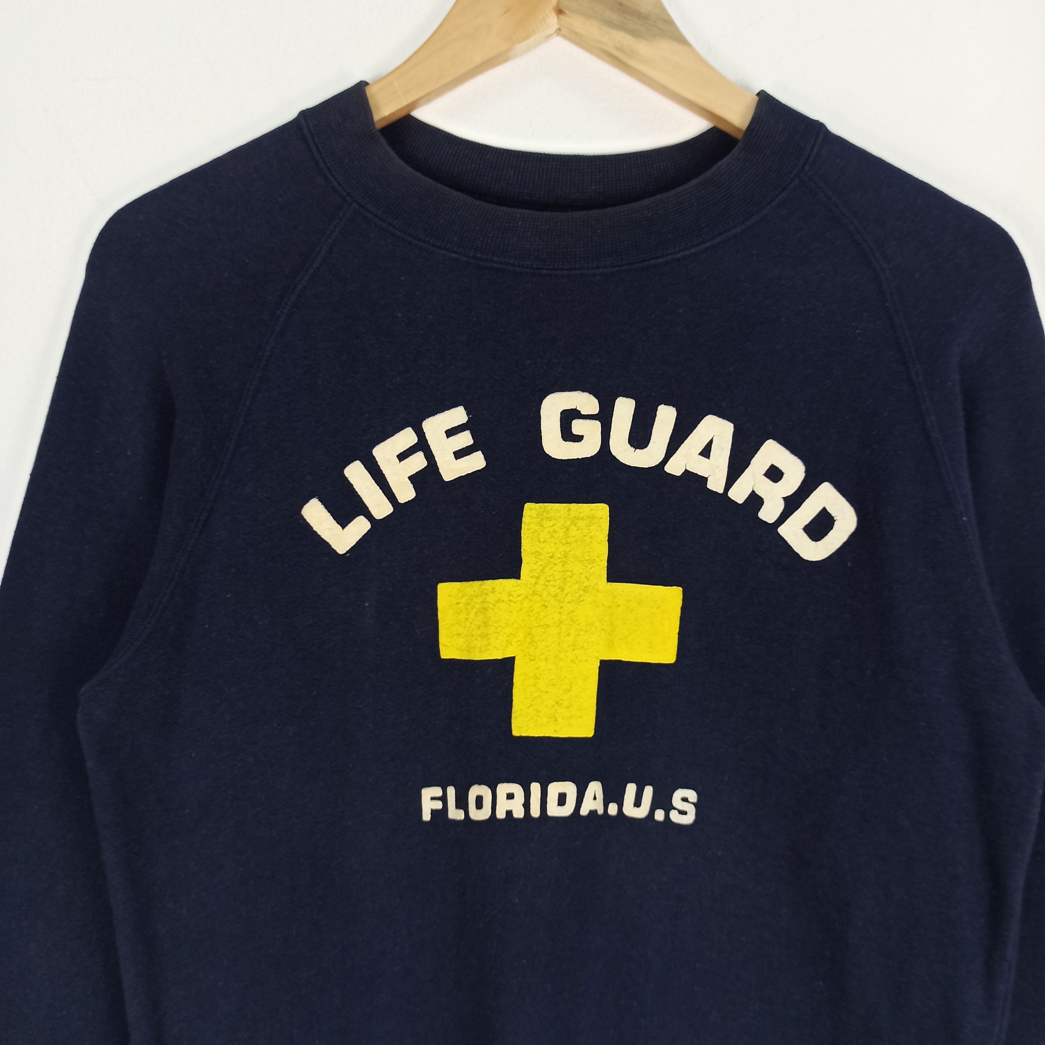Vintage RARE LIFE GUARD CREWNECK PULLOVER SWEATSHIRT Size US M / EU 48-50 / 2 - 2 Thumbnail