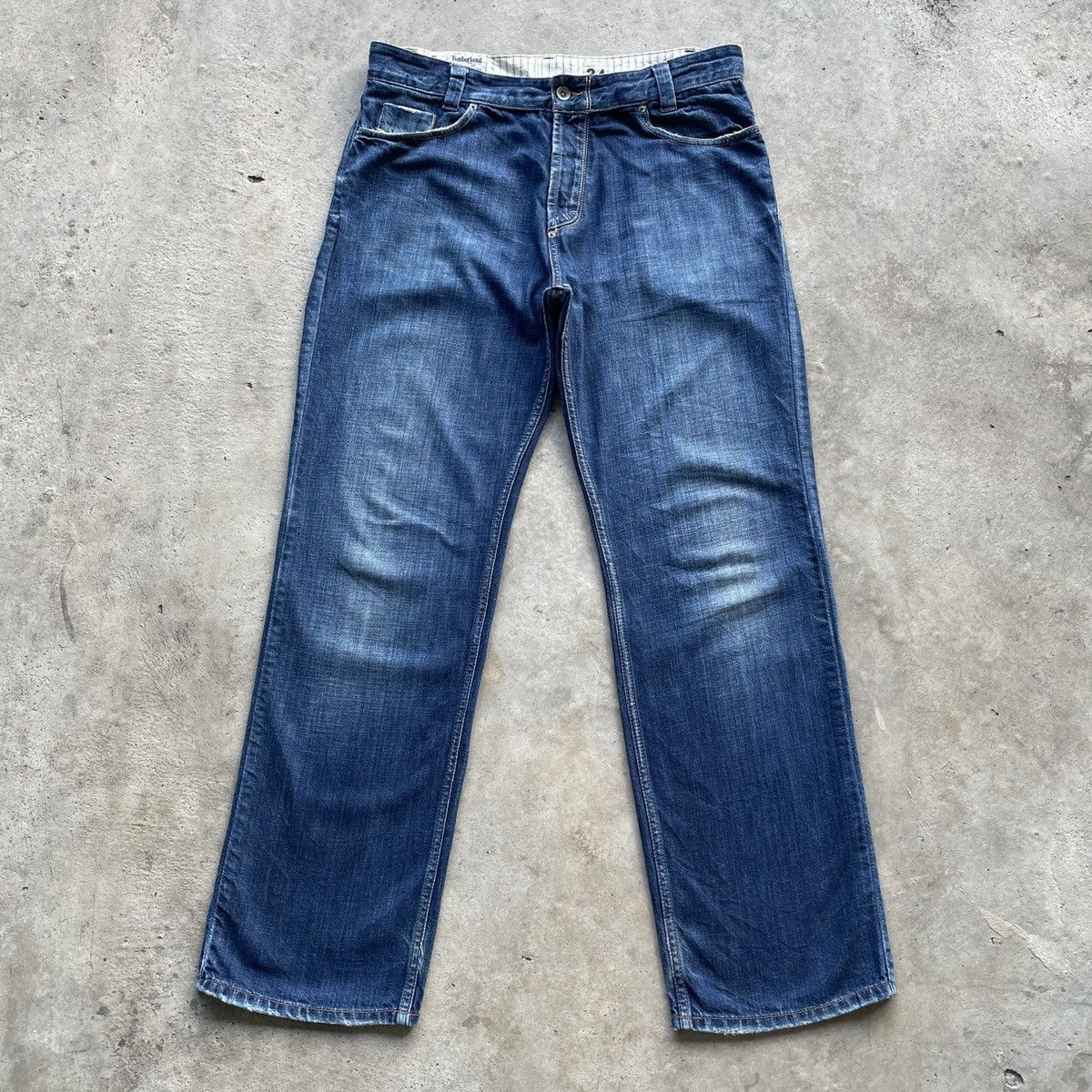 Timberland W33x32🔥 Vintage Timberland Fly Button Denim Jeans Pants Size US 33 - 1 Thumbnail