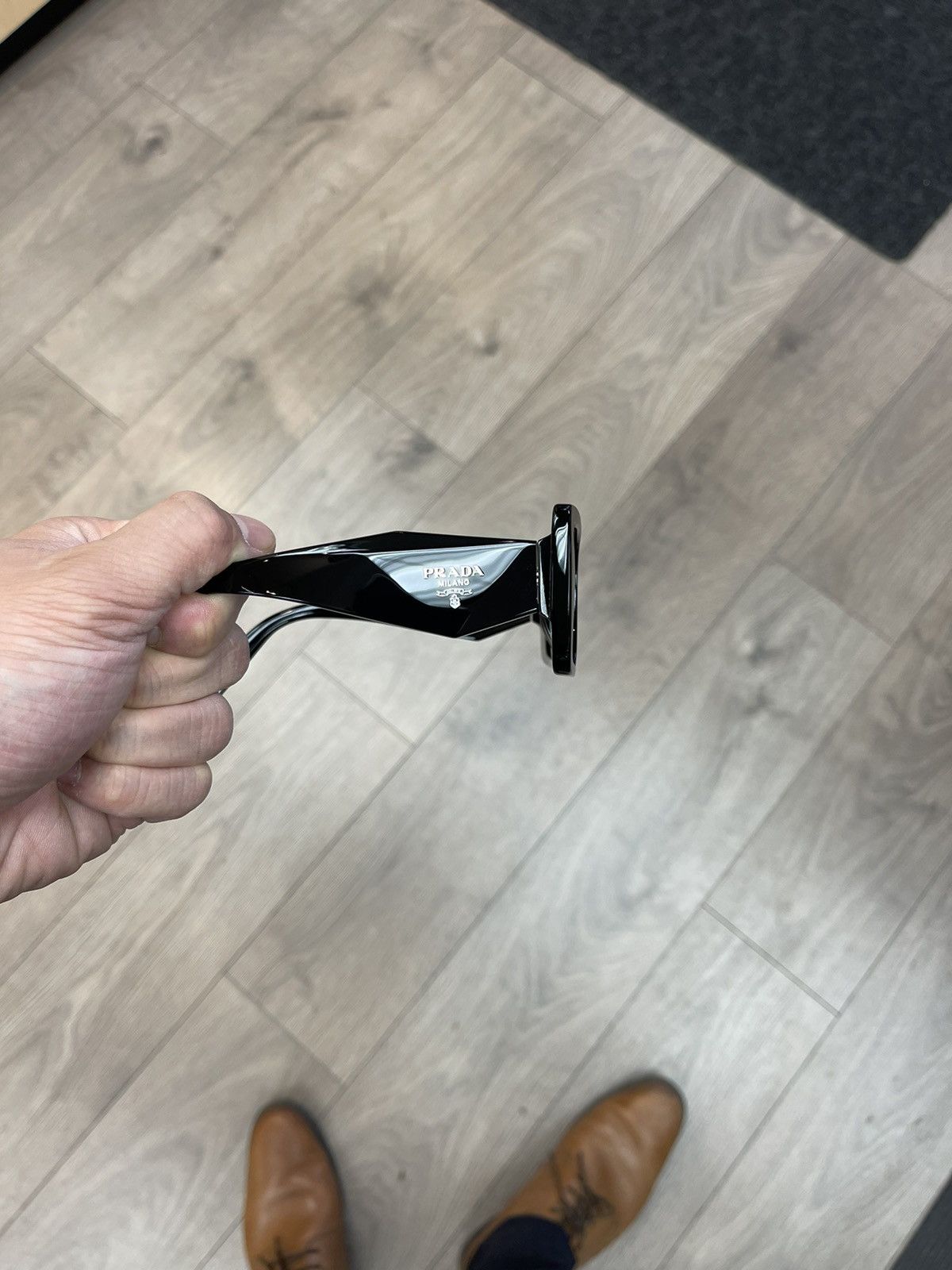 Prada × Vintage NEW Prada Sunglasses Rectangular Pete Davidson Kardashian Size ONE SIZE - 4 Thumbnail