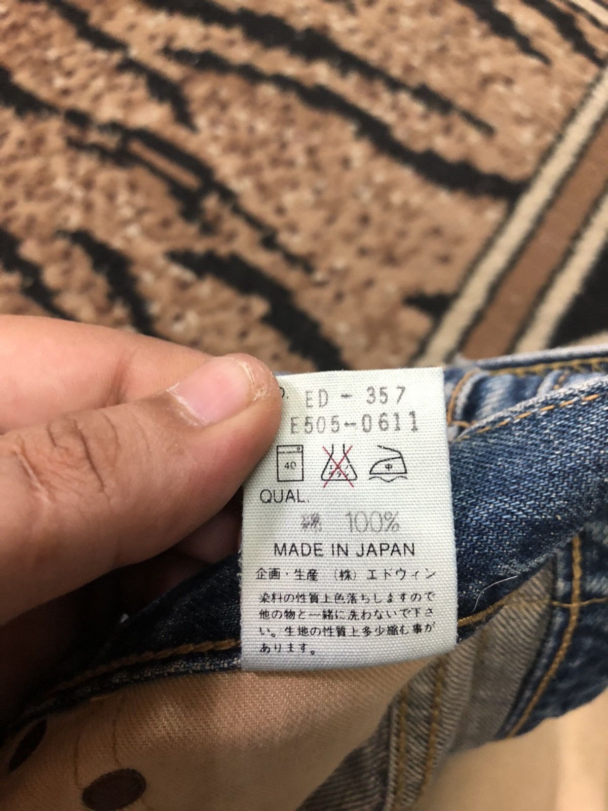 Edwin × Vintage VINTAGE SELVEDGE EDWIN BLUE WASH DISTRESSED DENIM Size US 29 - 8 Thumbnail