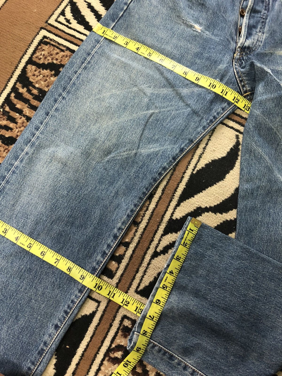 Edwin × Vintage VINTAGE SELVEDGE EDWIN BLUE WASH DISTRESSED DENIM Size US 29 - 17 Thumbnail