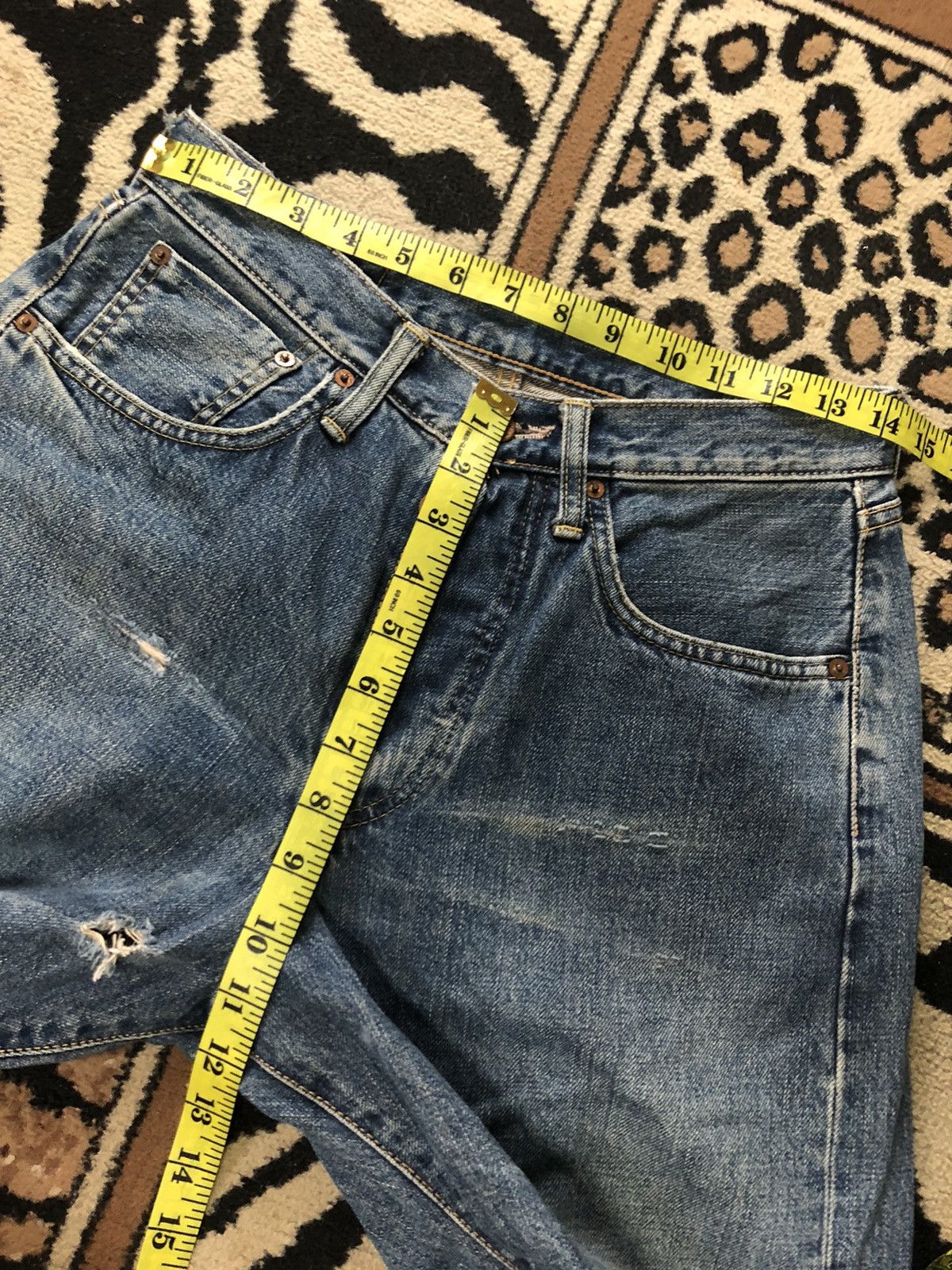 Edwin × Vintage VINTAGE SELVEDGE EDWIN BLUE WASH DISTRESSED DENIM Size US 29 - 15 Thumbnail