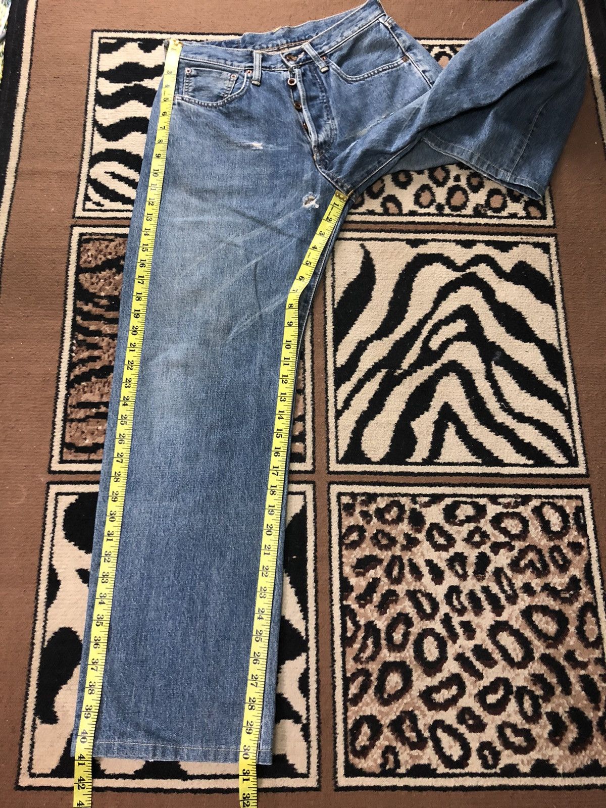 Edwin × Vintage VINTAGE SELVEDGE EDWIN BLUE WASH DISTRESSED DENIM Size US 29 - 16 Thumbnail