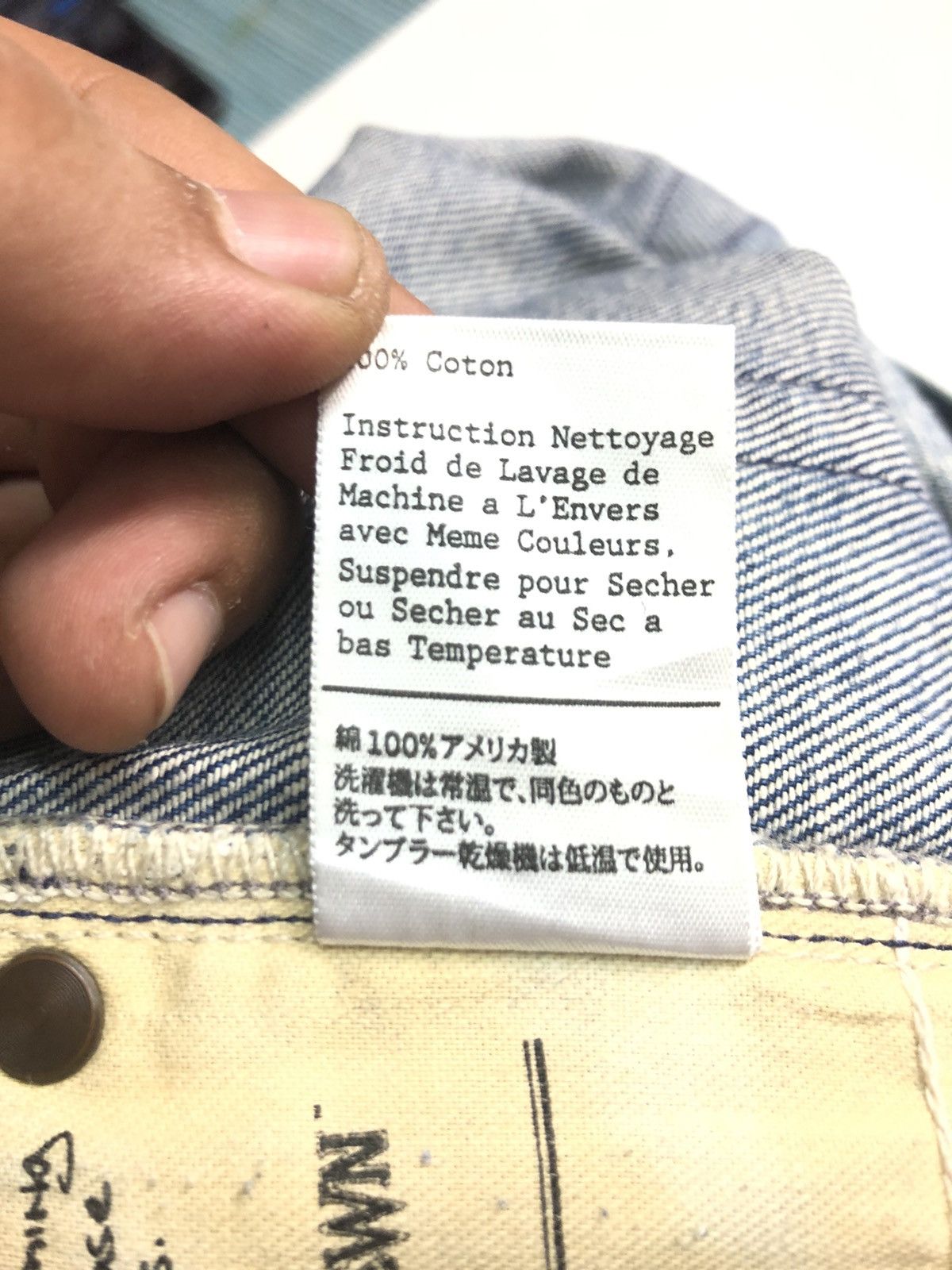 Earnest Sewn × Vintage VINTAGE EARNEST SEWN DISTRESSED BLUE WASH DENIM USA 🇺🇸 Size US 30 / EU 46 - 8 Thumbnail