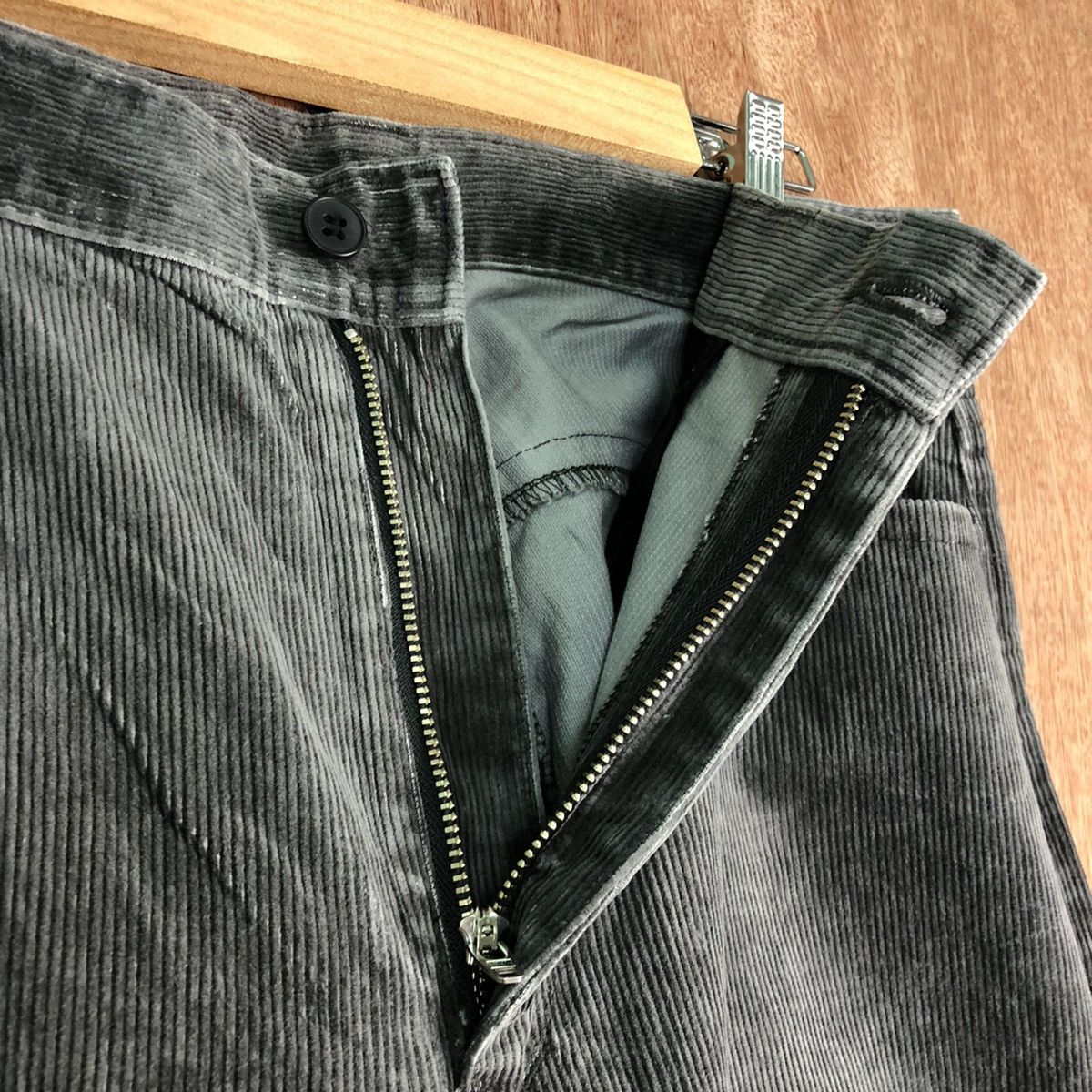 Japanese Brand DLL Japan Conduroy vintage Grey Denim Pants #c118 Size US 33 - 4 Thumbnail