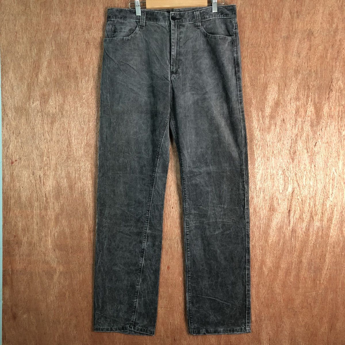 Japanese Brand DLL Japan Conduroy vintage Grey Denim Pants #c118 Size US 33 - 1 Thumbnail