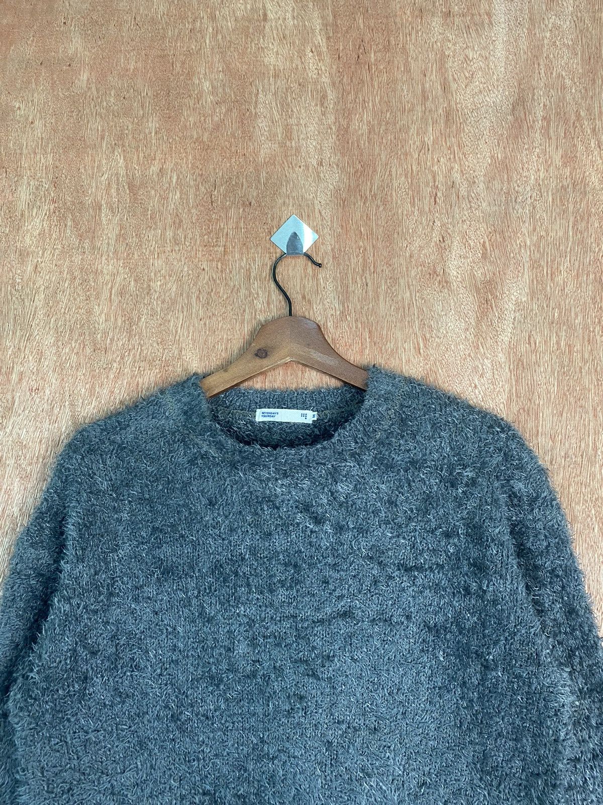 Homespun Knitwear DLS Sevenday’s Sunday Grey Soft Fur Mohair Knitwear #BB588 Size M / US 6-8 / IT 42-44 - 2 Thumbnail