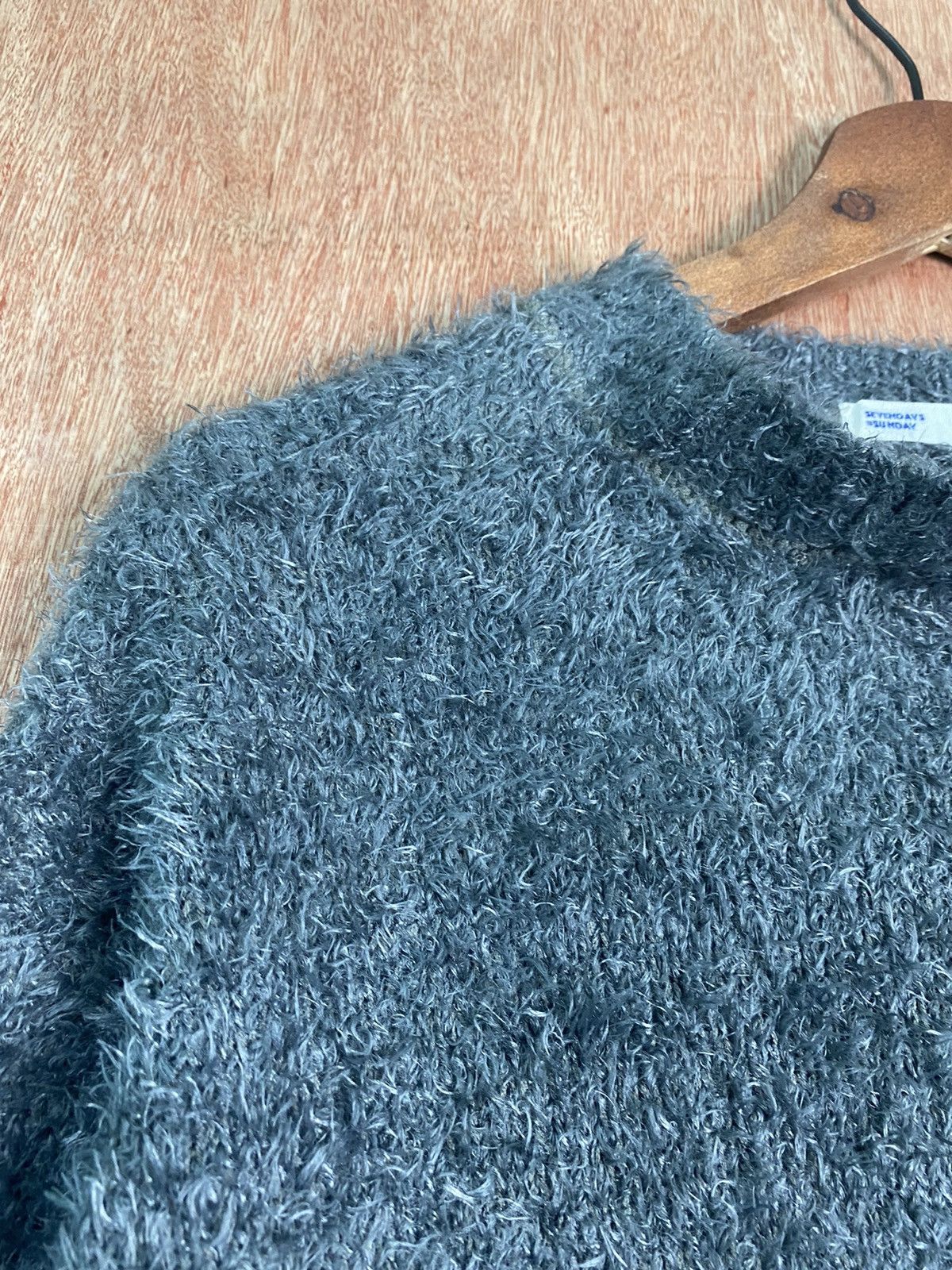 Homespun Knitwear DLS Sevenday’s Sunday Grey Soft Fur Mohair Knitwear #BB588 Size M / US 6-8 / IT 42-44 - 6 Thumbnail