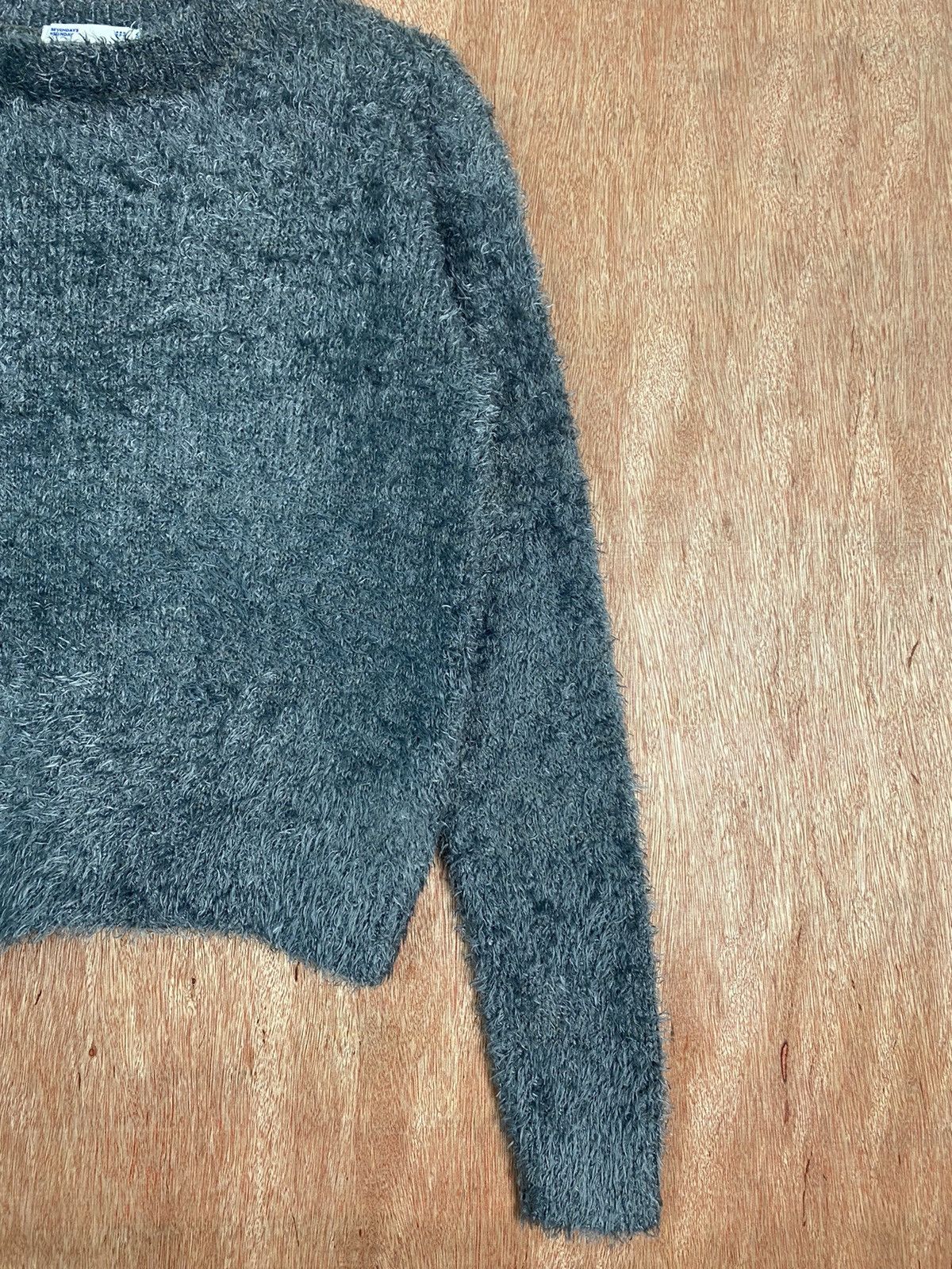 Homespun Knitwear DLS Sevenday’s Sunday Grey Soft Fur Mohair Knitwear #BB588 Size M / US 6-8 / IT 42-44 - 5 Thumbnail