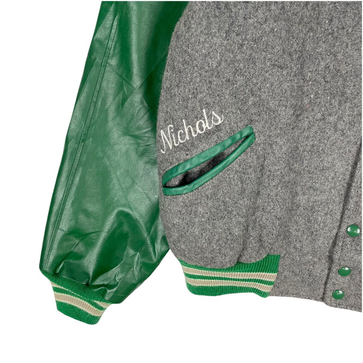 Vintage ☀️TROPHY Letterman N Varsity Leather Jacket Size US L / EU 52-54 / 3 - 7 Thumbnail