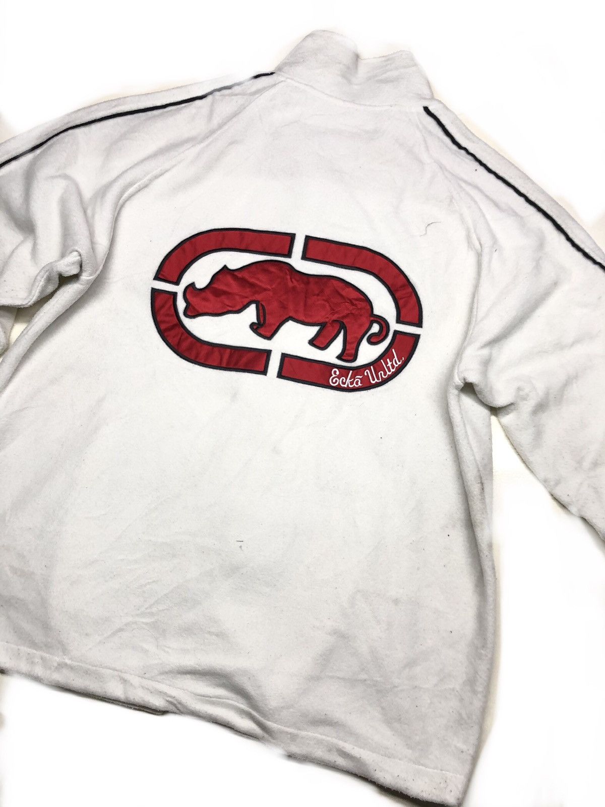 Ecko Unltd. × Vintage RARE VINTAGE ECKO UNLTD FLEECE ZIPPER JACKET BIG LOGO Size US L / EU 52-54 / 3 - 2 Thumbnail