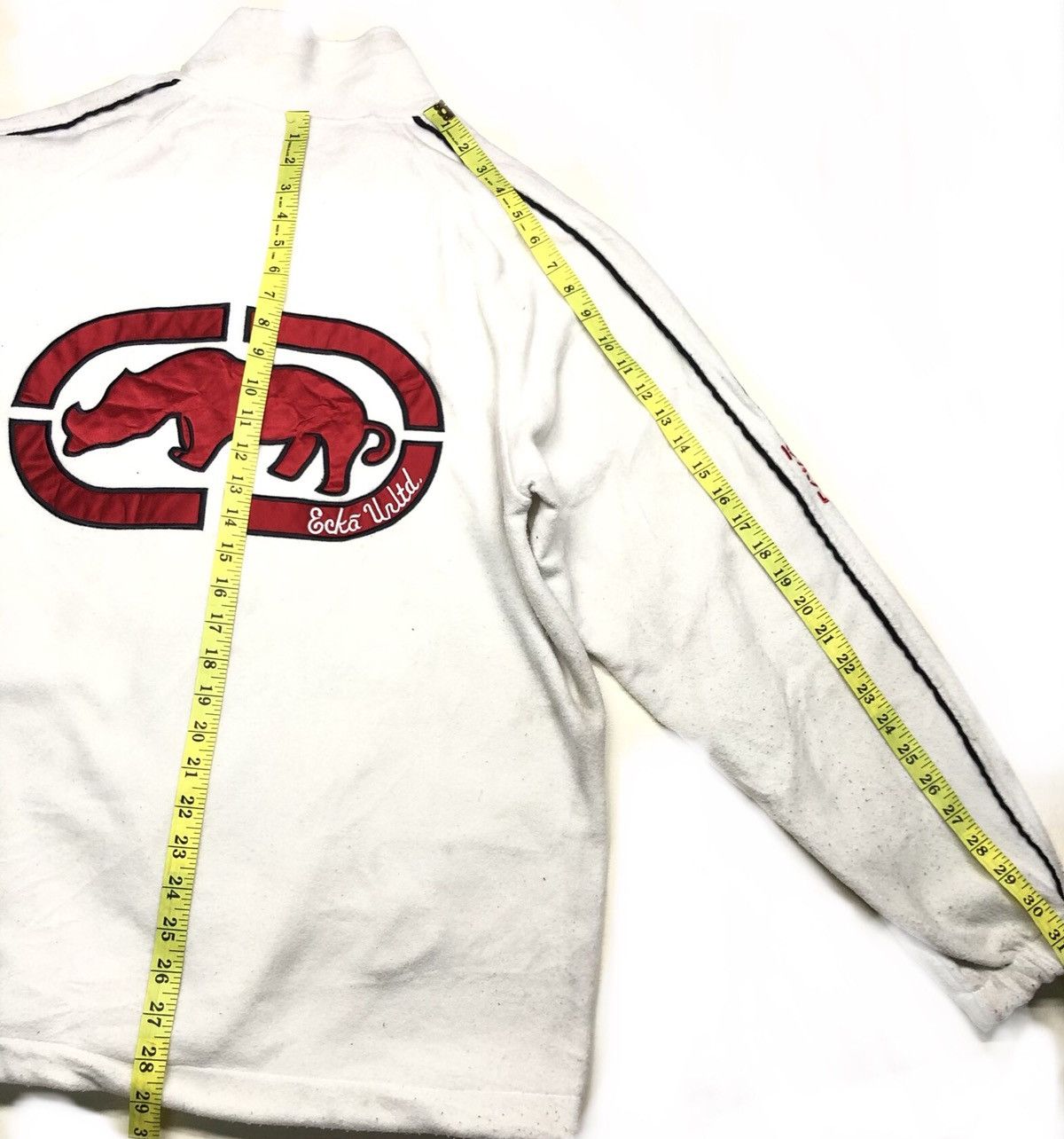 Ecko Unltd. × Vintage RARE VINTAGE ECKO UNLTD FLEECE ZIPPER JACKET BIG LOGO Size US L / EU 52-54 / 3 - 11 Thumbnail
