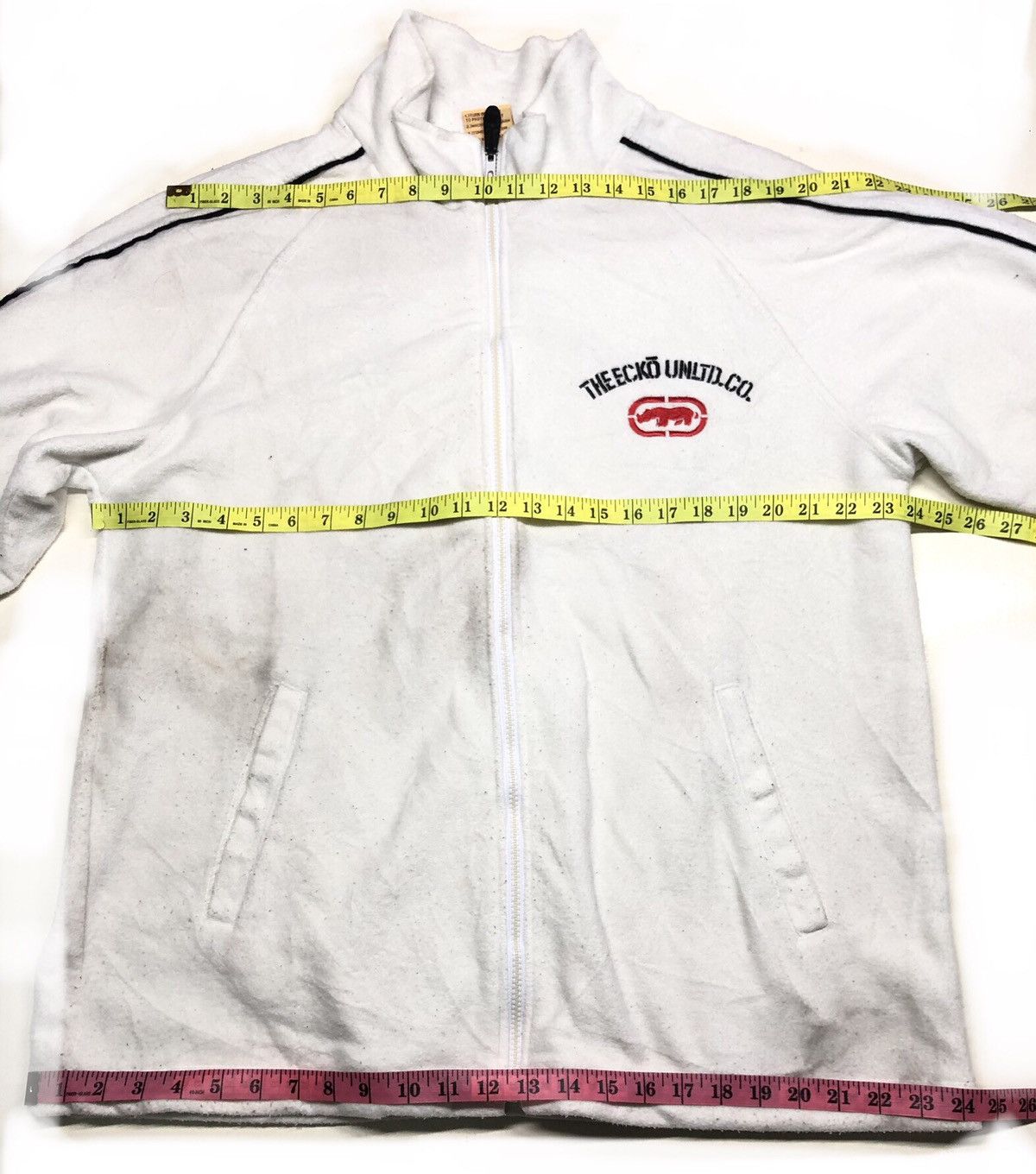 Ecko Unltd. × Vintage RARE VINTAGE ECKO UNLTD FLEECE ZIPPER JACKET BIG LOGO Size US L / EU 52-54 / 3 - 10 Thumbnail