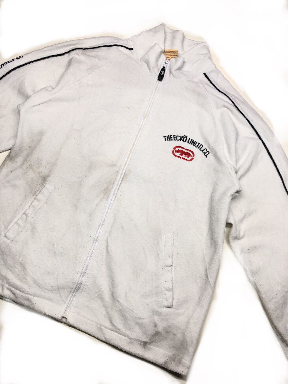 Ecko Unltd. × Vintage RARE VINTAGE ECKO UNLTD FLEECE ZIPPER JACKET BIG LOGO Size US L / EU 52-54 / 3 - 5 Thumbnail
