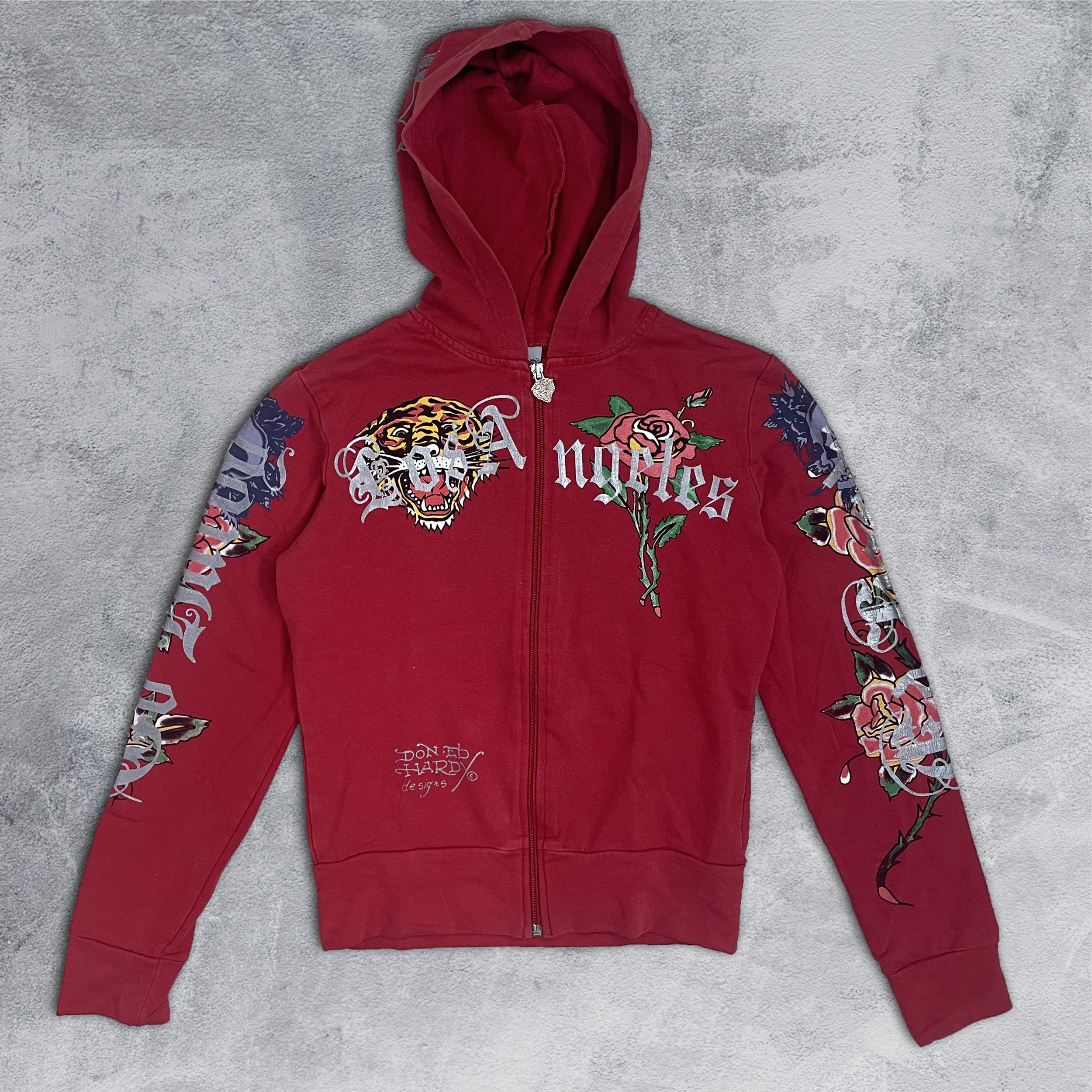 Christian Audigier × Ed Hardy Ed Hardy Christian Audigier Full Zip Big Logo Hoodie Size M / US 6-8 / IT 42-44 - 2 Thumbnail