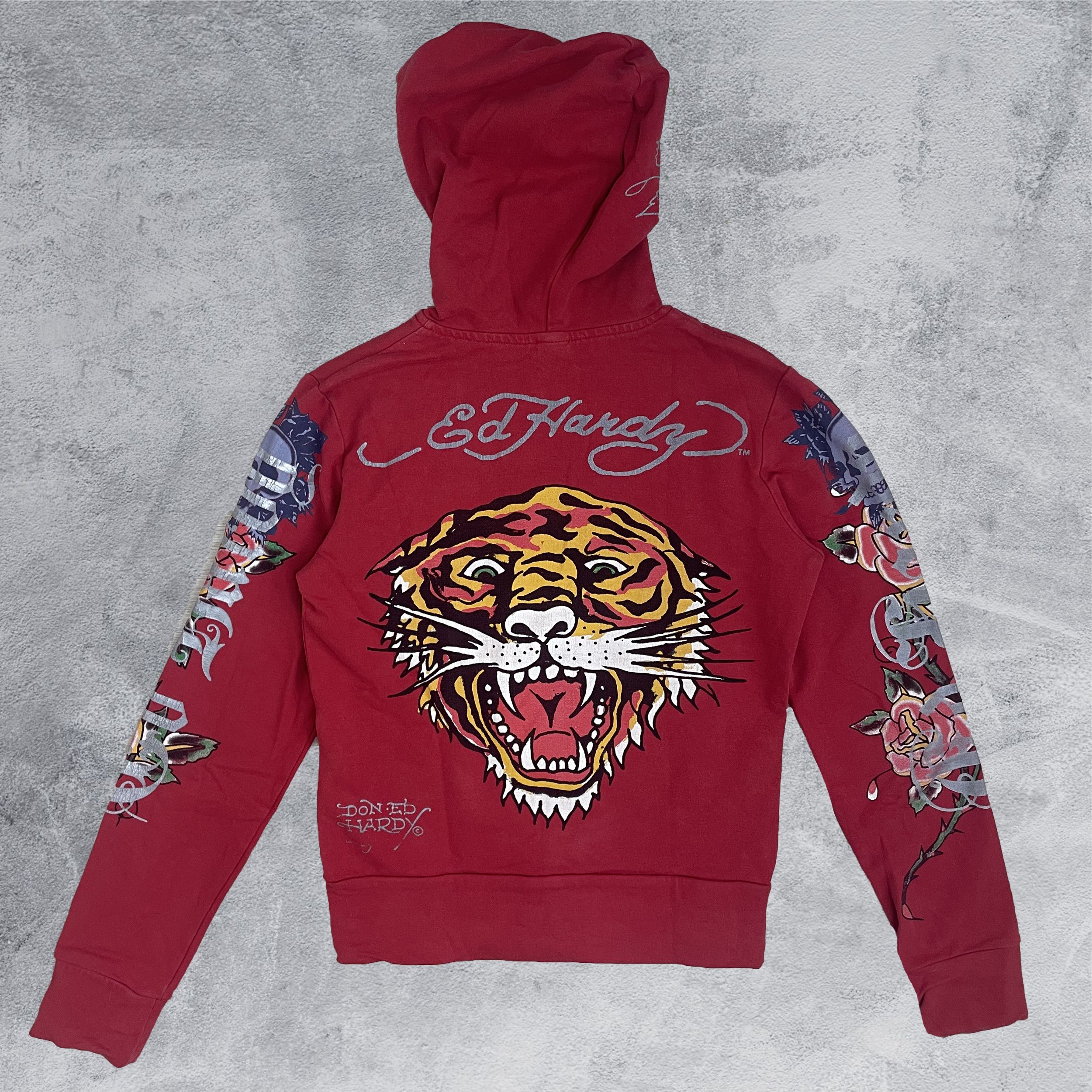 Christian Audigier × Ed Hardy Ed Hardy Christian Audigier Full Zip Big Logo Hoodie Size M / US 6-8 / IT 42-44 - 1 Thumbnail