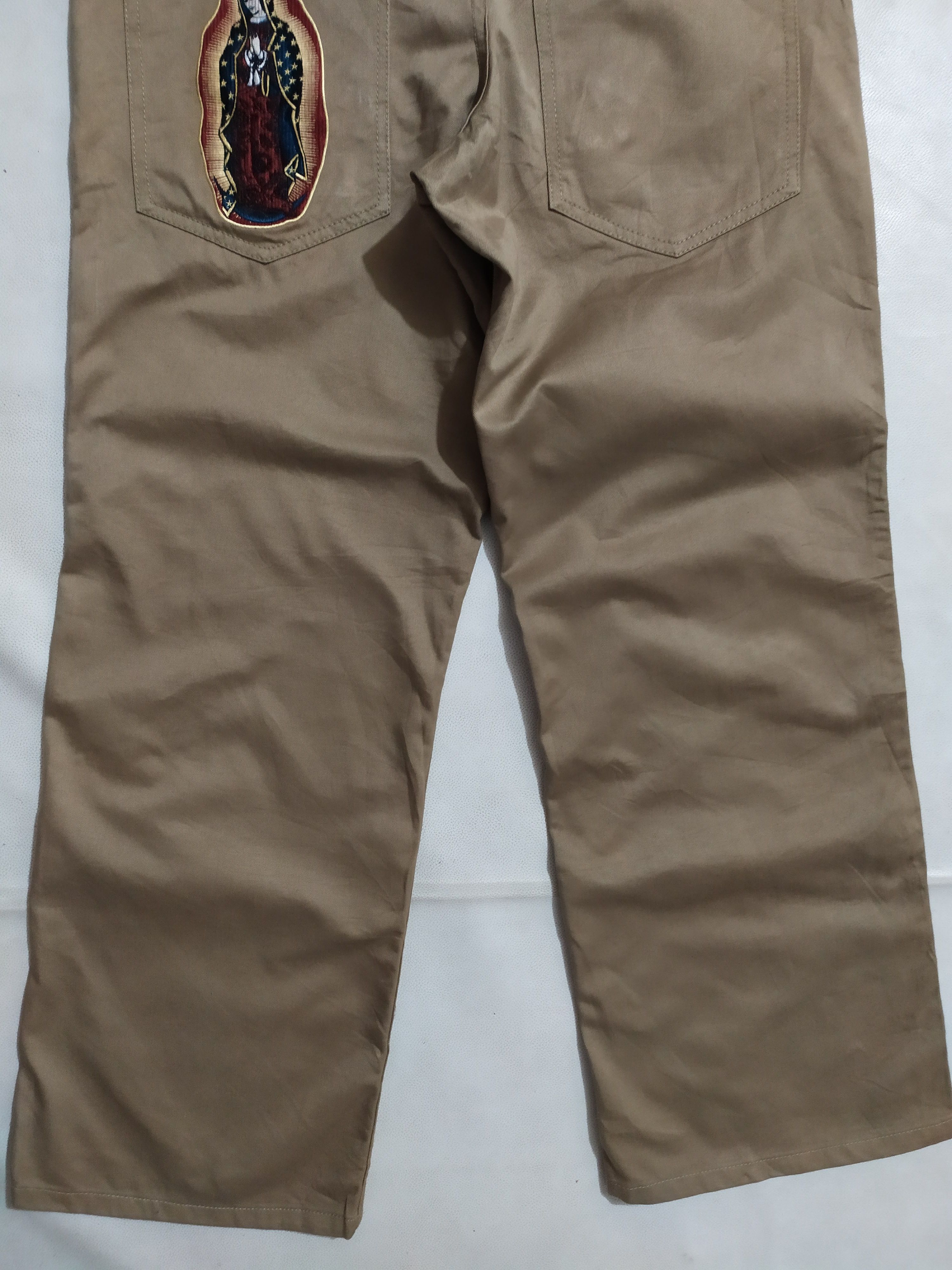 Japanese Brand 🔥Embroidery Prayed Maria Junk Star Japan Straight Pant Size US 33 - 4 Thumbnail