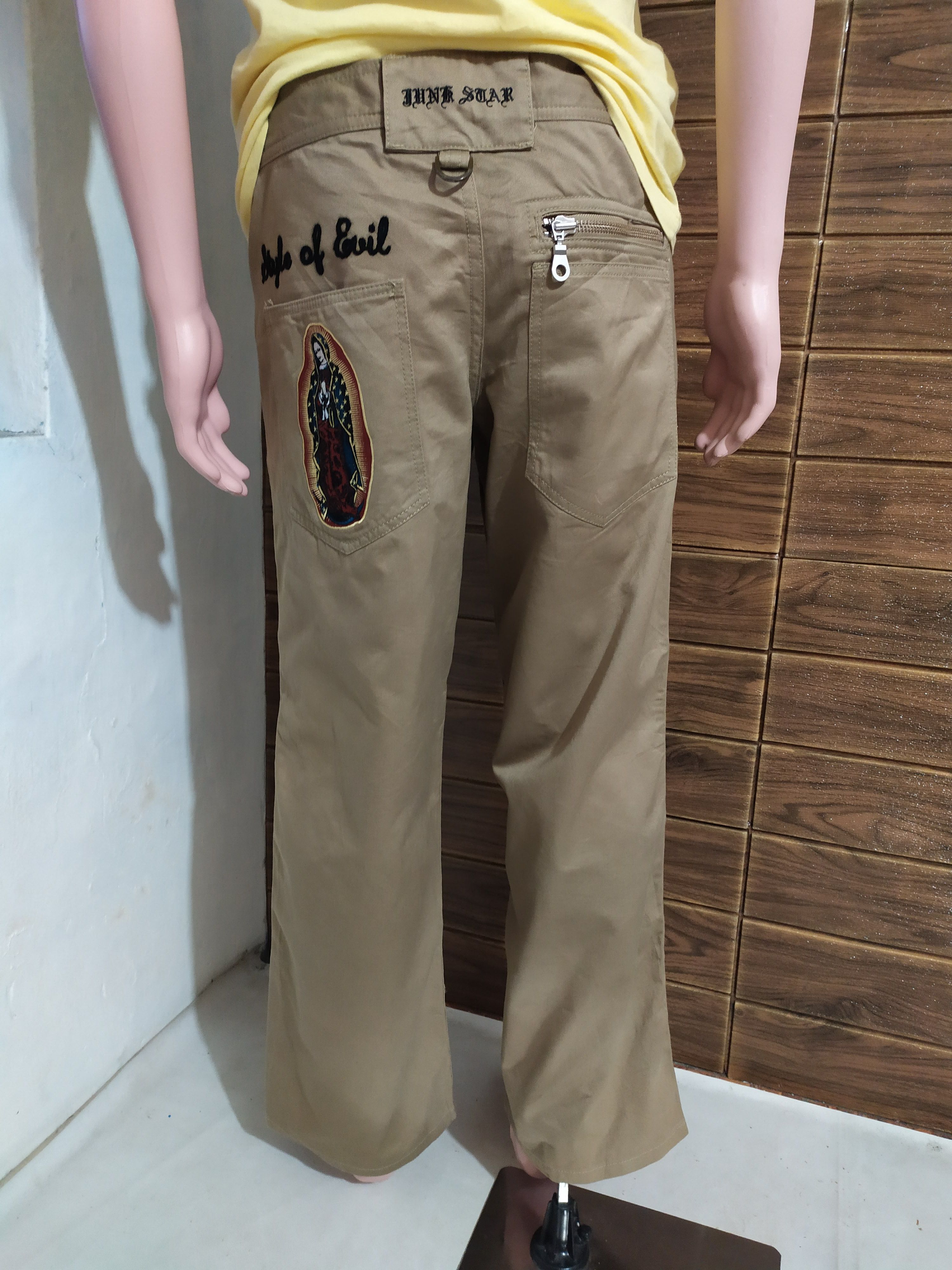 Japanese Brand 🔥Embroidery Prayed Maria Junk Star Japan Straight Pant Size US 33 - 15 Thumbnail