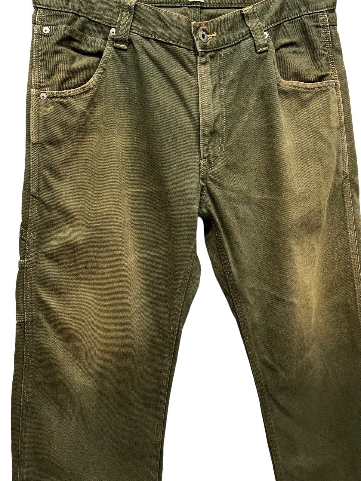 Gap 🔥THE GAP Mudmax Rusty Green Carpenter Skate Baggy Denim Size US 33 - 3 Thumbnail