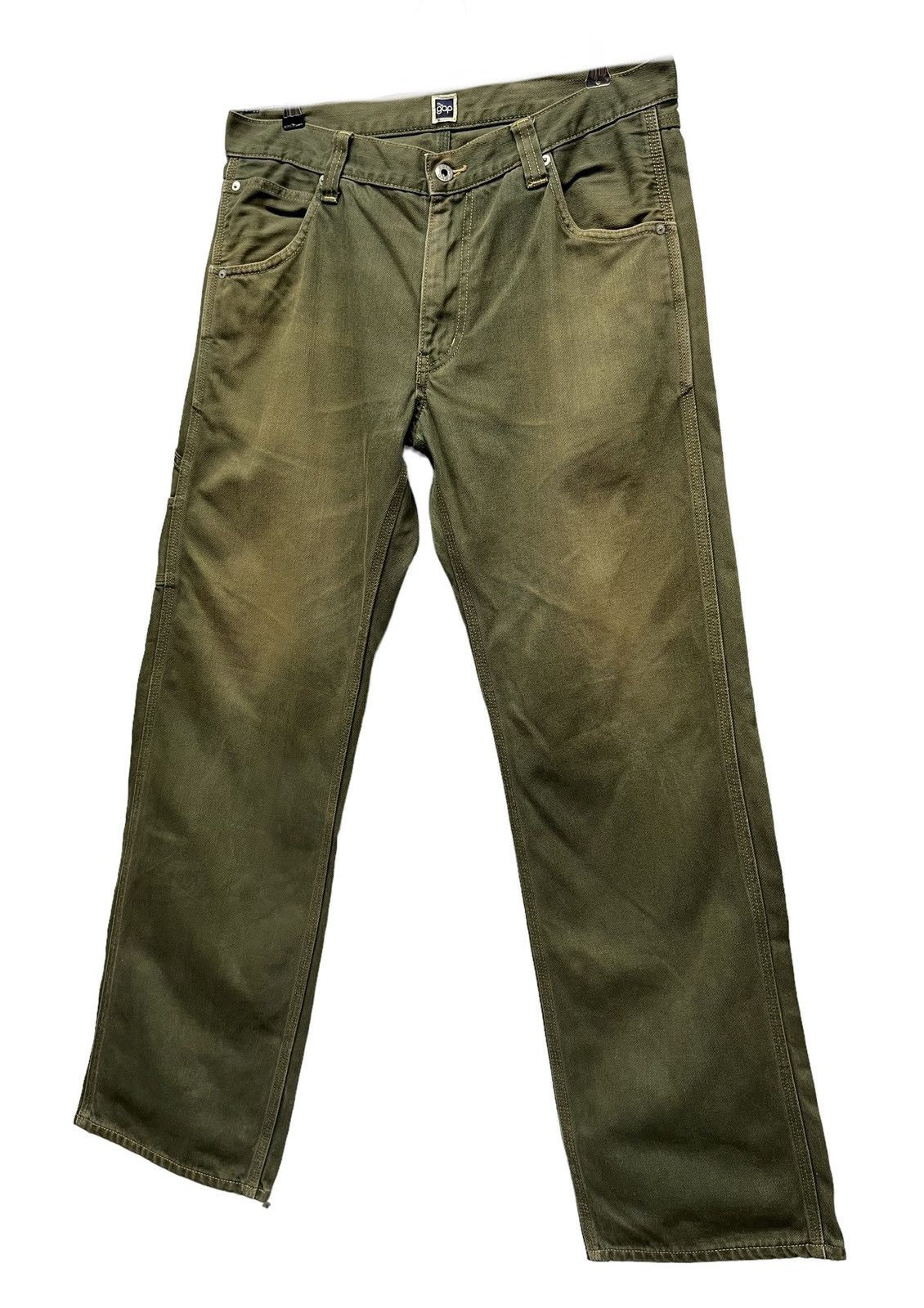 Gap 🔥THE GAP Mudmax Rusty Green Carpenter Skate Baggy Denim Size US 33 - 1 Thumbnail