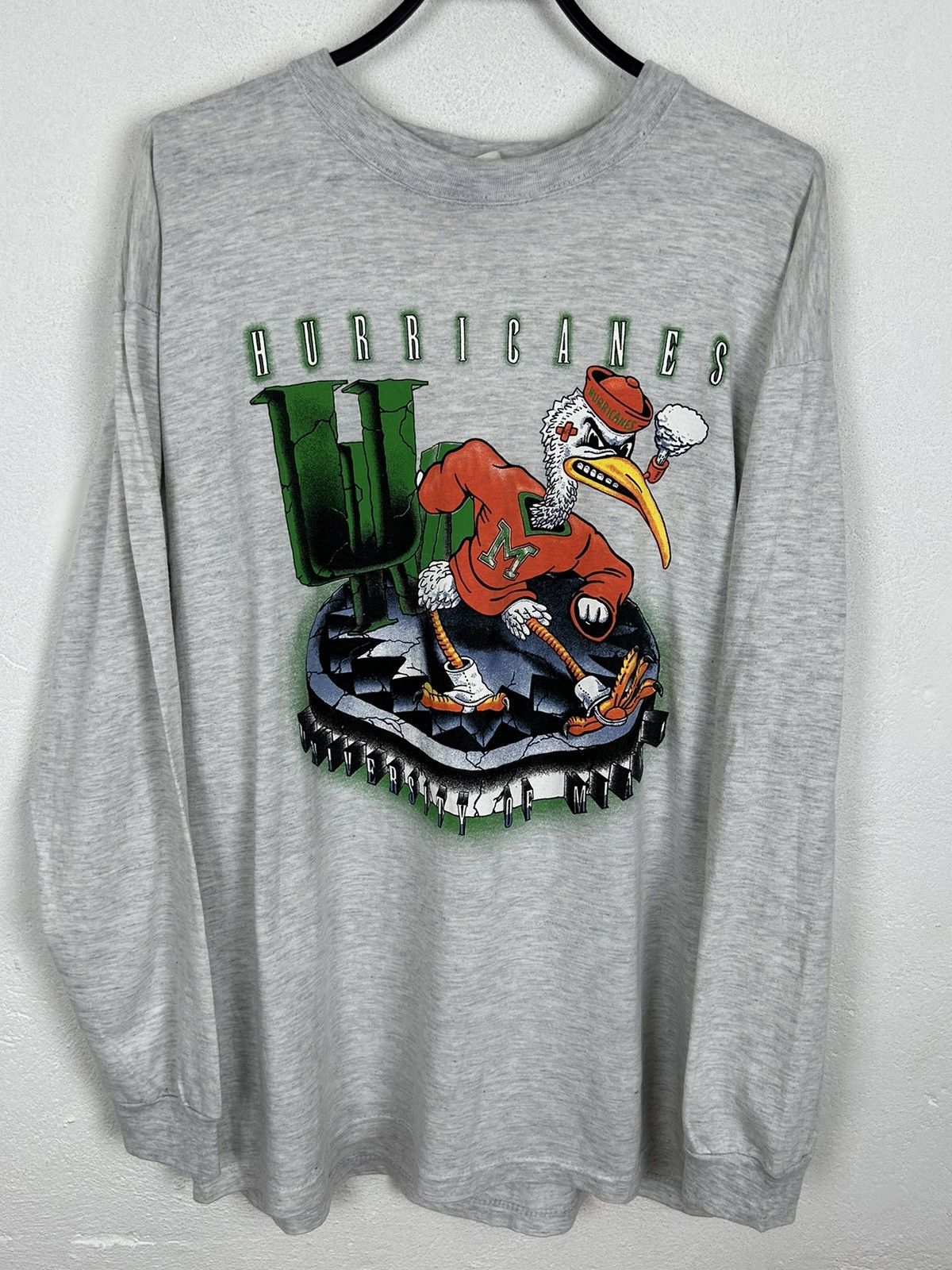 Vintage 90s Vintage Miami Hurricanes University Team Long Sleeve Size US L / EU 52-54 / 3 - 1 Thumbnail