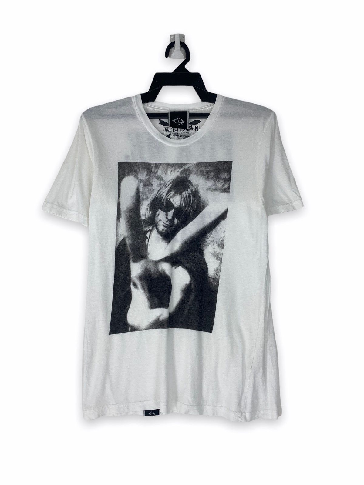 image of Band Tees x Hysteric Glamour Vintage Collaboration Kurt Cobain in White, Men's (Size Medium)