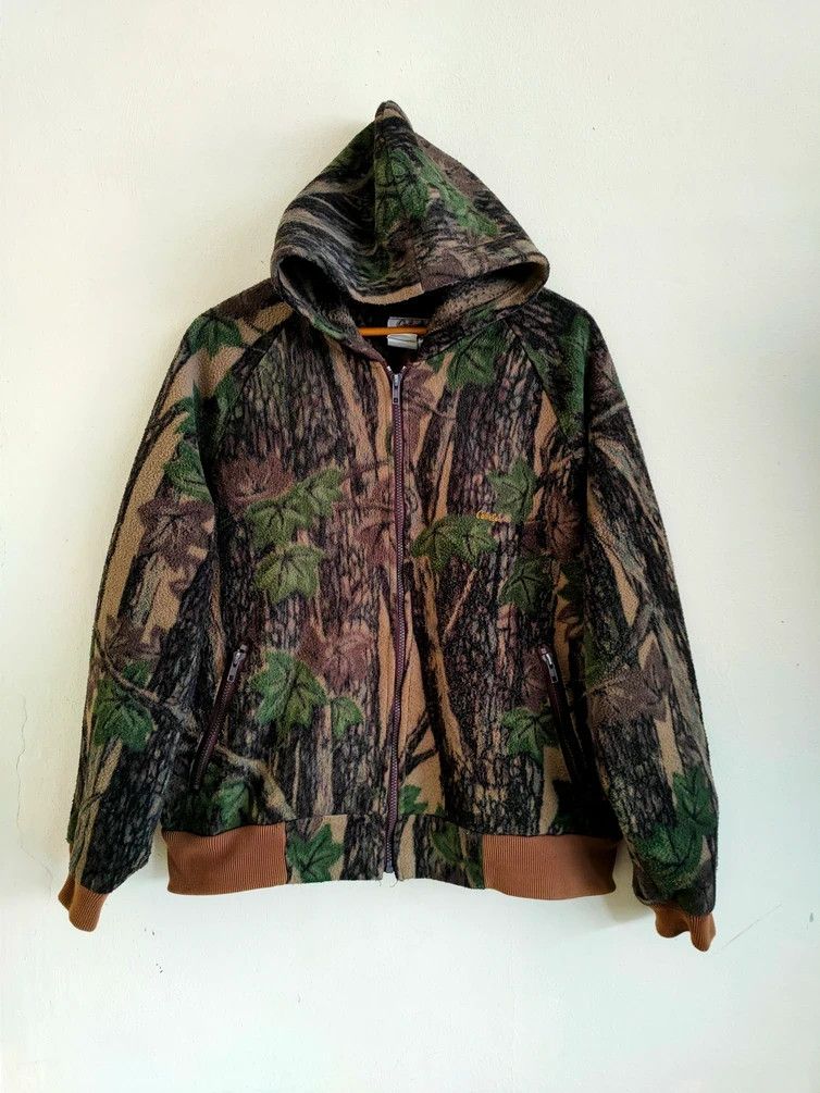 Cabelas × Vintage Vintage Cabelas Camo Hunting Jacket Zipup Hoodie Size US XL / EU 56 / 4 - 1 Thumbnail