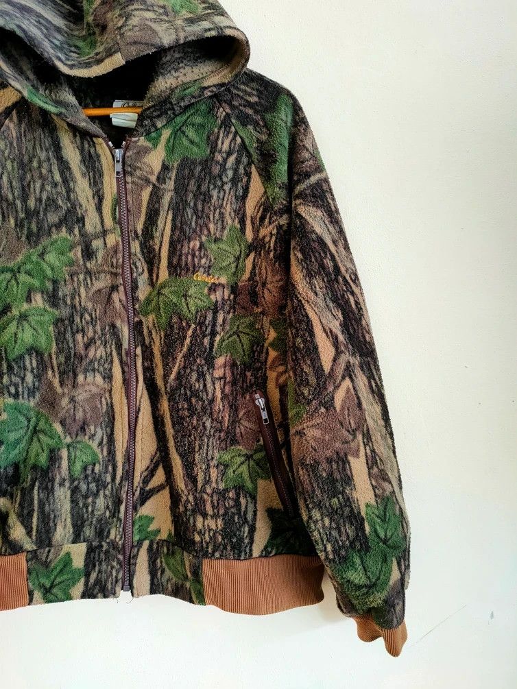Cabelas × Vintage Vintage Cabelas Camo Hunting Jacket Zipup Hoodie Size US XL / EU 56 / 4 - 4 Thumbnail