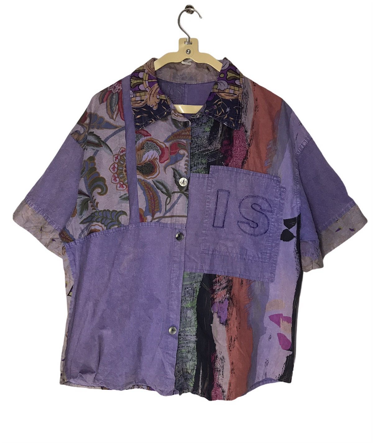 Japanese Brand × Vintage Vintage patchwork button up rare design Size US L / EU 52-54 / 3 - 1 Thumbnail