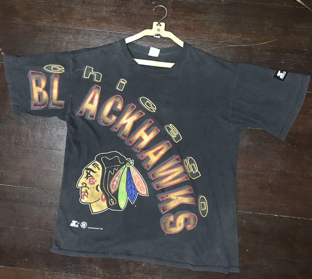 NHL × Starter × Vintage 🔥RARE🔥Vintage Chicago Blackhawk 1993 tshirt by starter Size US L / EU 52-54 / 3 - 2 Thumbnail