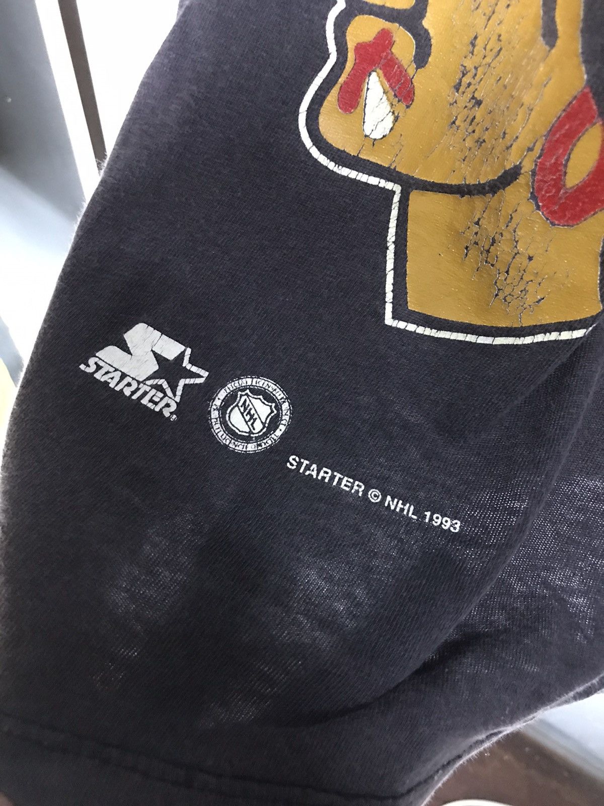 NHL × Starter × Vintage 🔥RARE🔥Vintage Chicago Blackhawk 1993 tshirt by starter Size US L / EU 52-54 / 3 - 5 Thumbnail