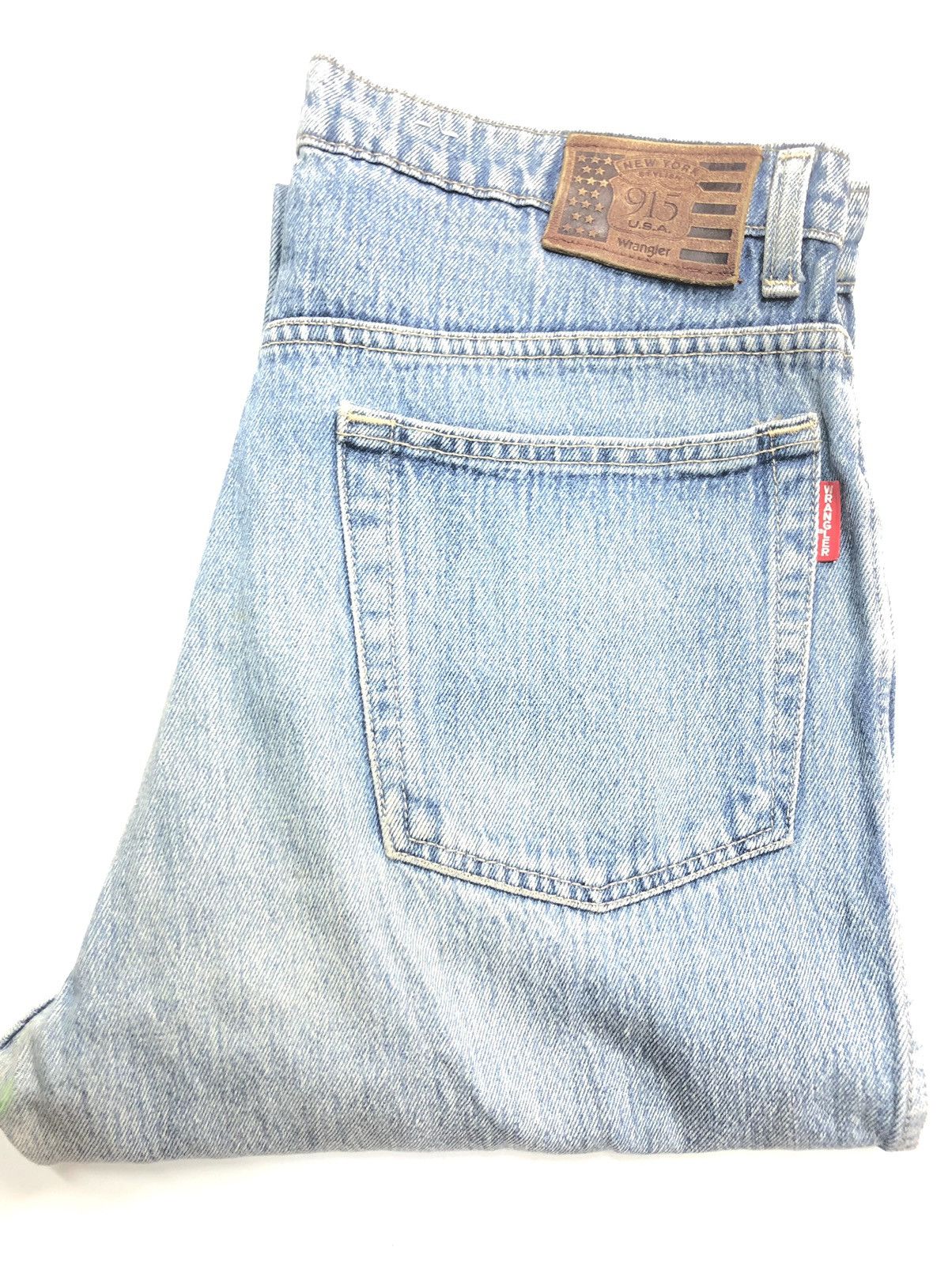 Vintage × Wrangler VINTAGE WRANGLER 915 NEW YORK USA STYLISH DISTRESSED DENIM Size US 33 - 17 Thumbnail