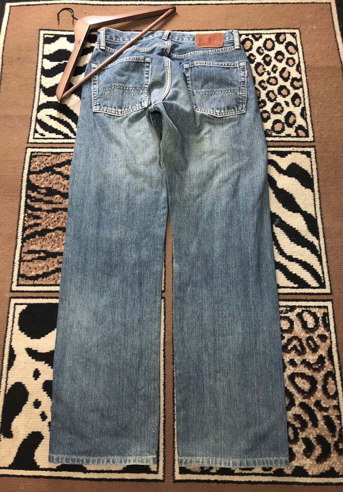 Edwin × Vintage VINTAGE SELVEDGE EDWIN 505x BLUE WASH DISTRESSED DENIM Size US 30 / EU 46 - 9 Thumbnail