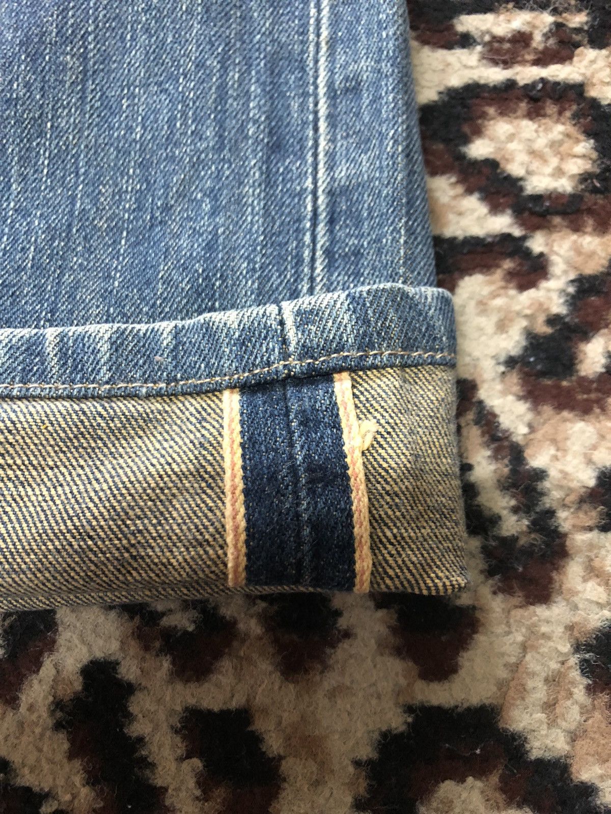 Edwin × Vintage VINTAGE SELVEDGE EDWIN 505x BLUE WASH DISTRESSED DENIM Size US 30 / EU 46 - 3 Thumbnail