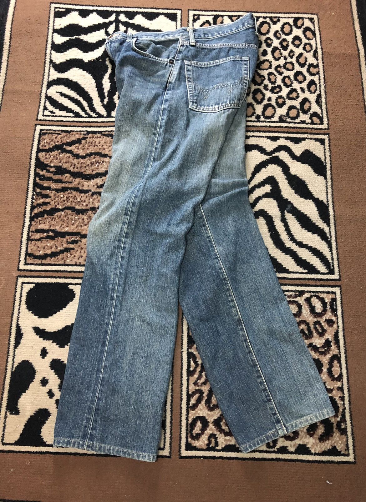 Edwin × Vintage VINTAGE SELVEDGE EDWIN 505x BLUE WASH DISTRESSED DENIM Size US 30 / EU 46 - 13 Thumbnail