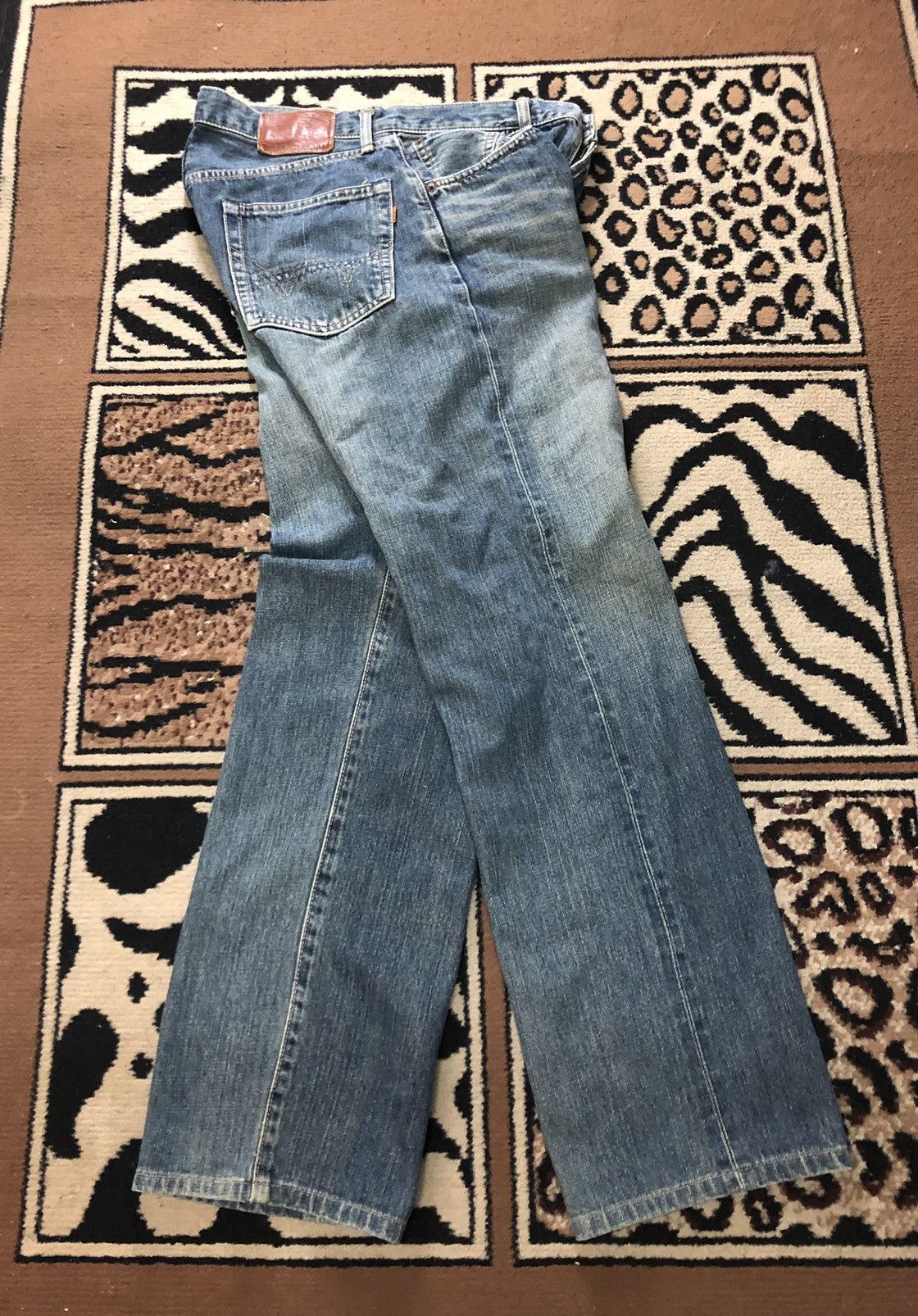 Edwin × Vintage VINTAGE SELVEDGE EDWIN 505x BLUE WASH DISTRESSED DENIM Size US 30 / EU 46 - 14 Thumbnail