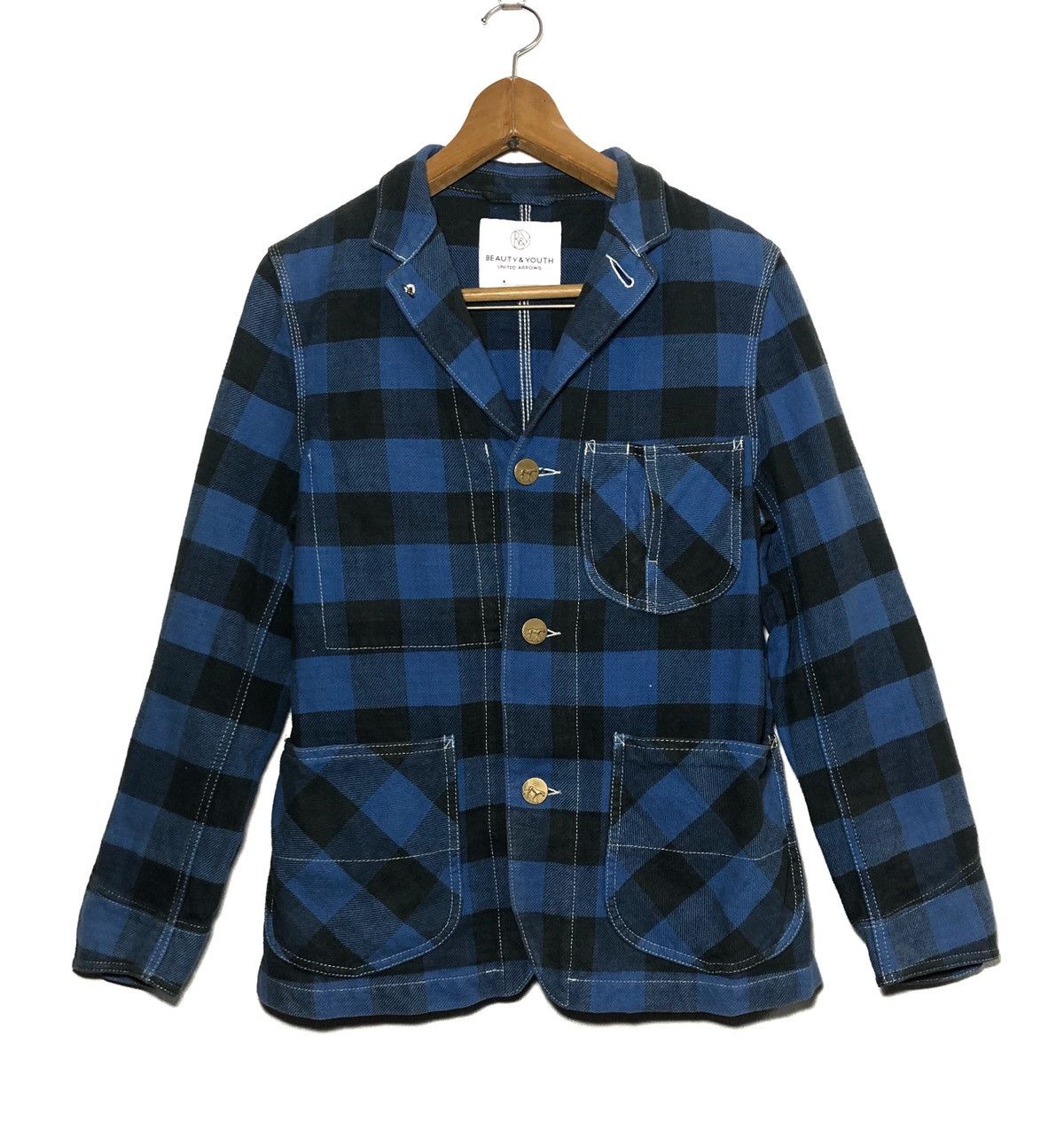 BEAUTY&YOUTH Japanese Brand Beauty & Youth Tartan Jacket Size US M / EU 48-50 / 2 - 1 Thumbnail