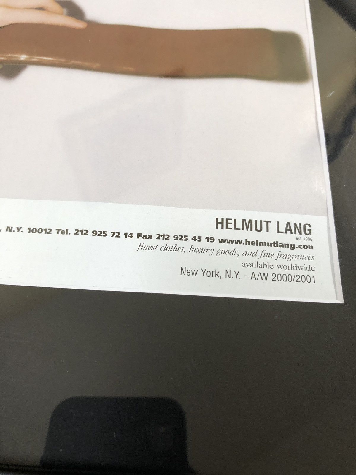 Helmut Lang AW 2000/2001 Archive Framed Magazine Ad Size ONE SIZE - 3 Thumbnail