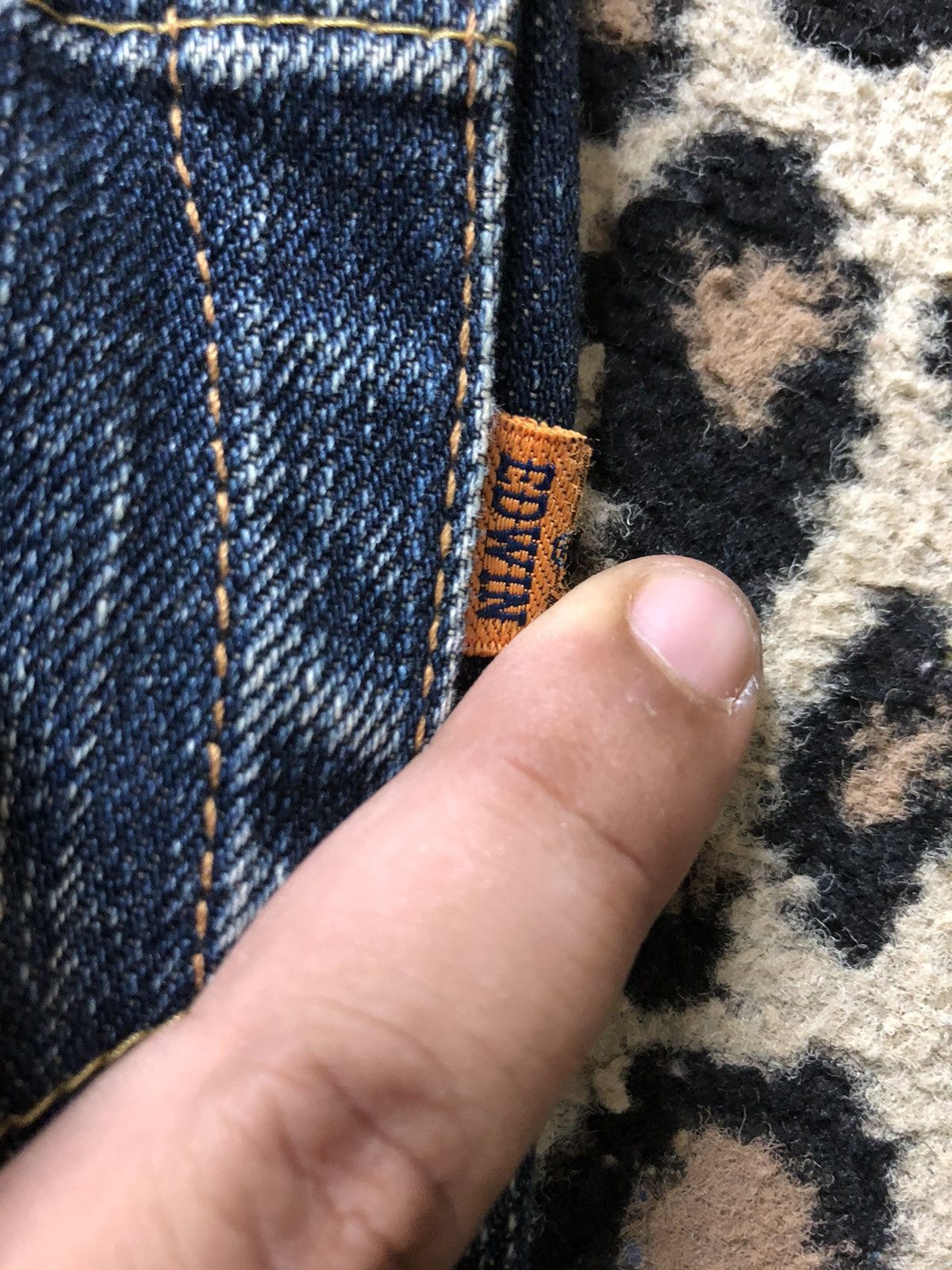 Edwin × Vintage VINTAGE SELVEDGE EDWIN 505z DISTRESSED GRUNGE STYLE Size US 31 - 12 Thumbnail