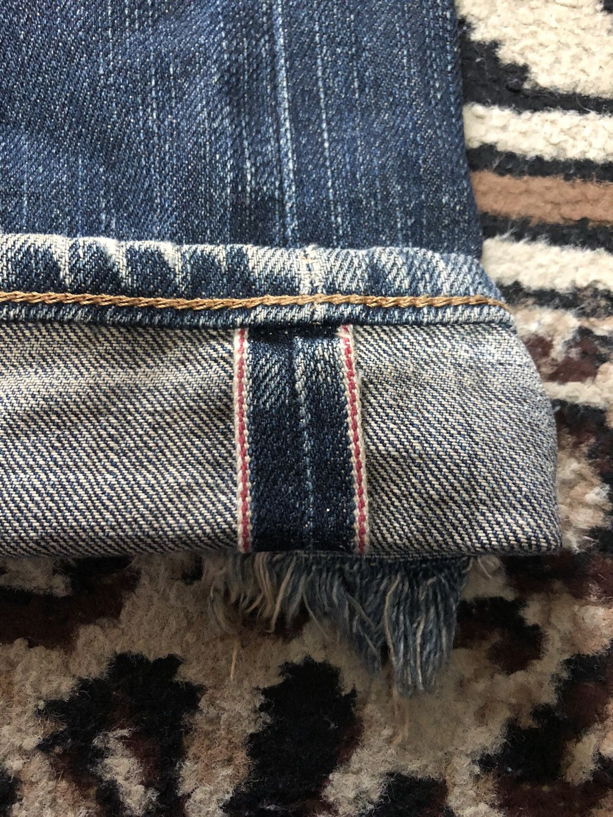 Edwin × Vintage VINTAGE SELVEDGE EDWIN 505z DISTRESSED GRUNGE STYLE Size US 31 - 3 Thumbnail