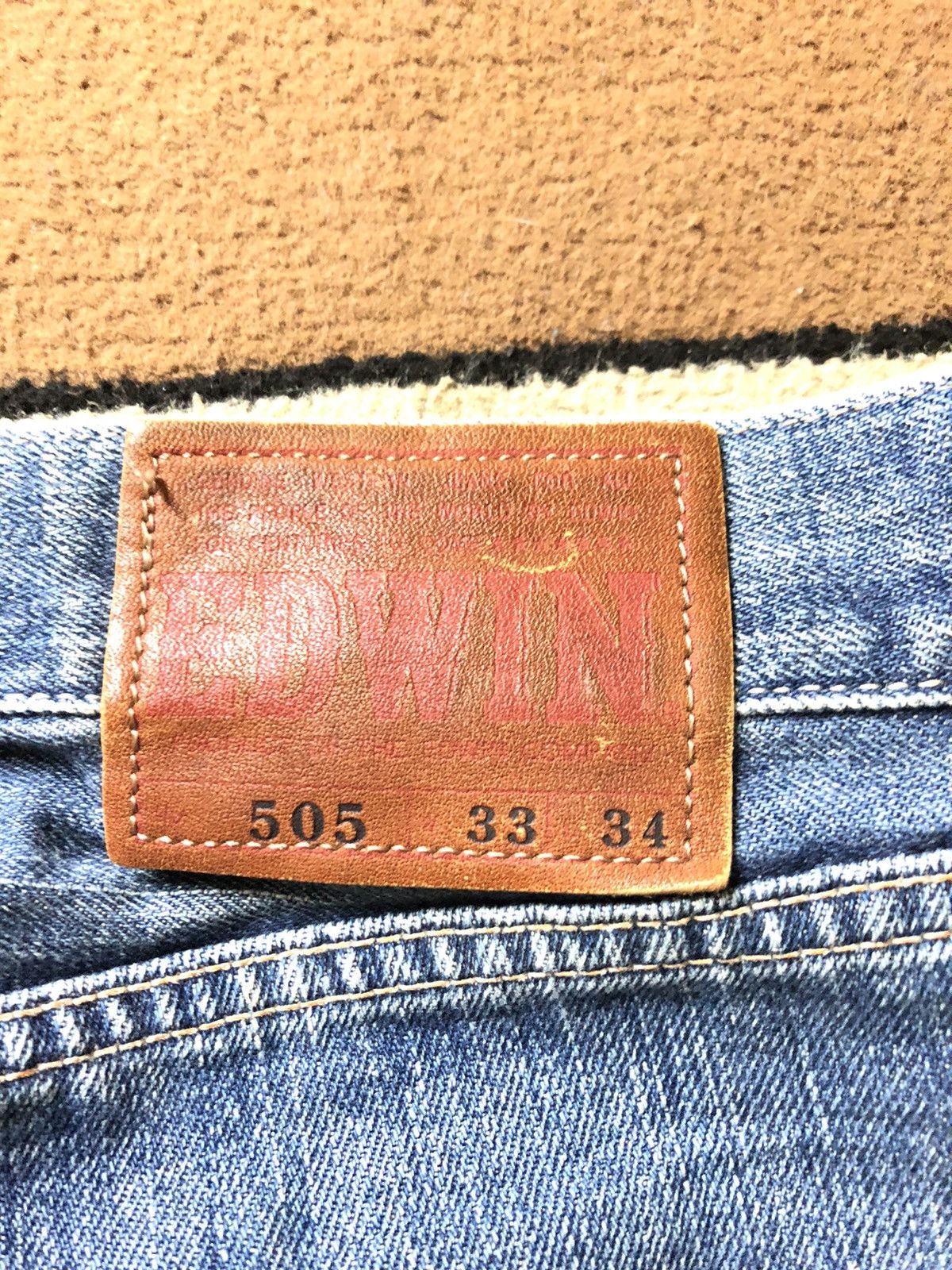 Edwin × Vintage VINTAGE SELVEDGE EDWIN 505 BLUE WASH DISTRESSED DENIM Size US 33 - 12 Thumbnail