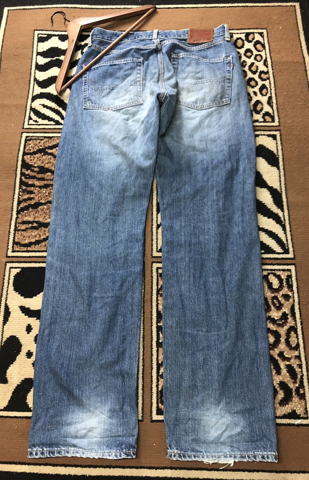 Edwin × Vintage VINTAGE SELVEDGE EDWIN 505 BLUE WASH DISTRESSED DENIM Size US 33 - 9 Thumbnail