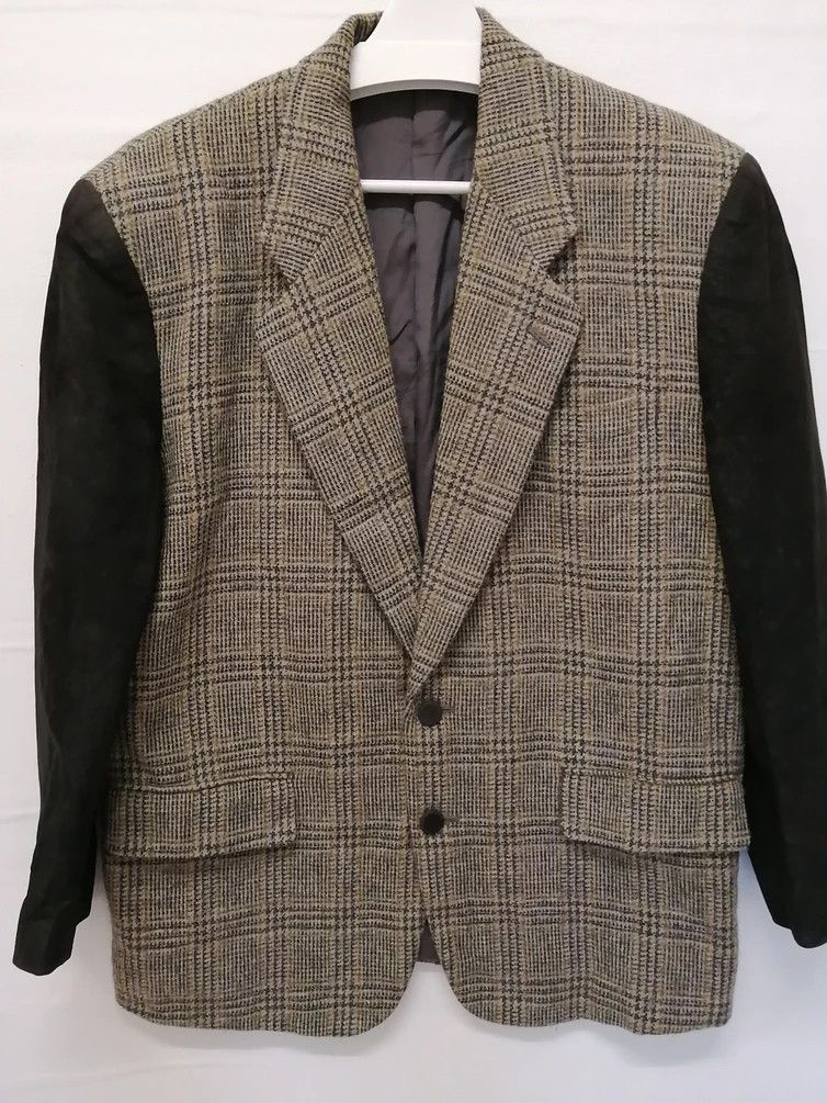 Comme des Garcons Vintage COMME DES GARCONS Wool With Leather Sleeve Size US S / EU 44-46 / 1 - 2 Thumbnail