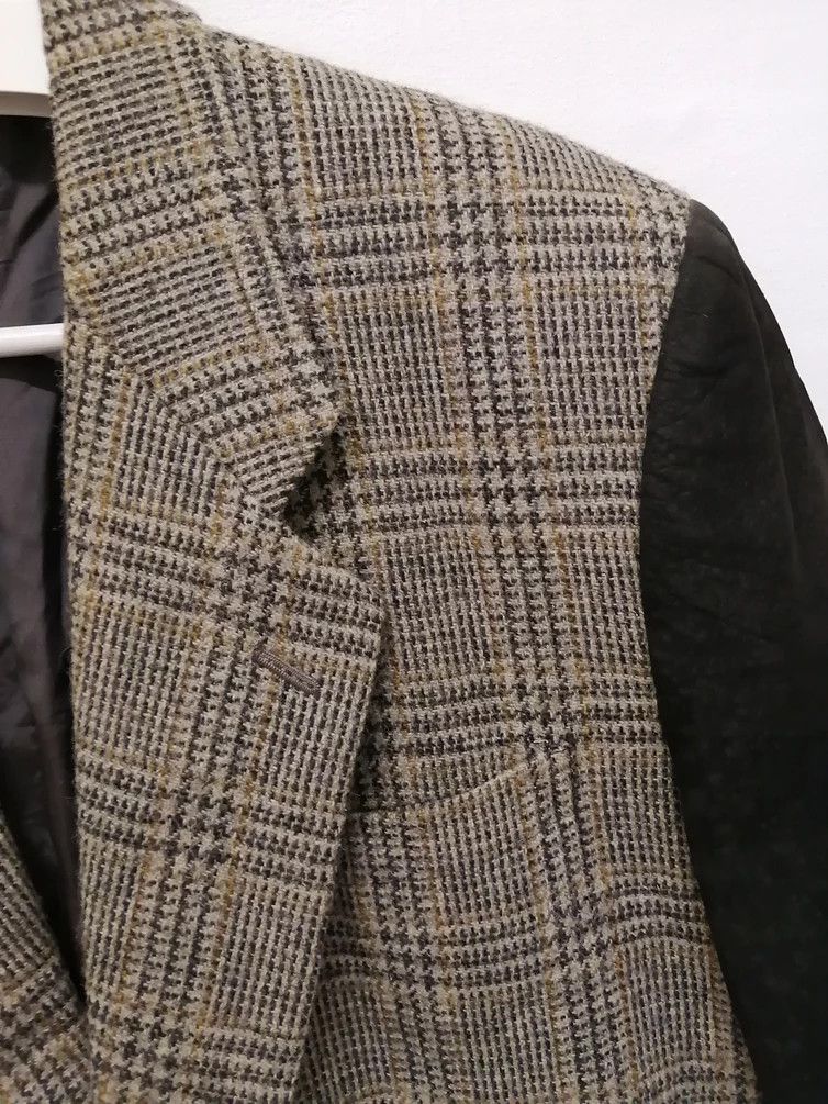 Comme des Garcons Vintage COMME DES GARCONS Wool With Leather Sleeve Size US S / EU 44-46 / 1 - 7 Thumbnail